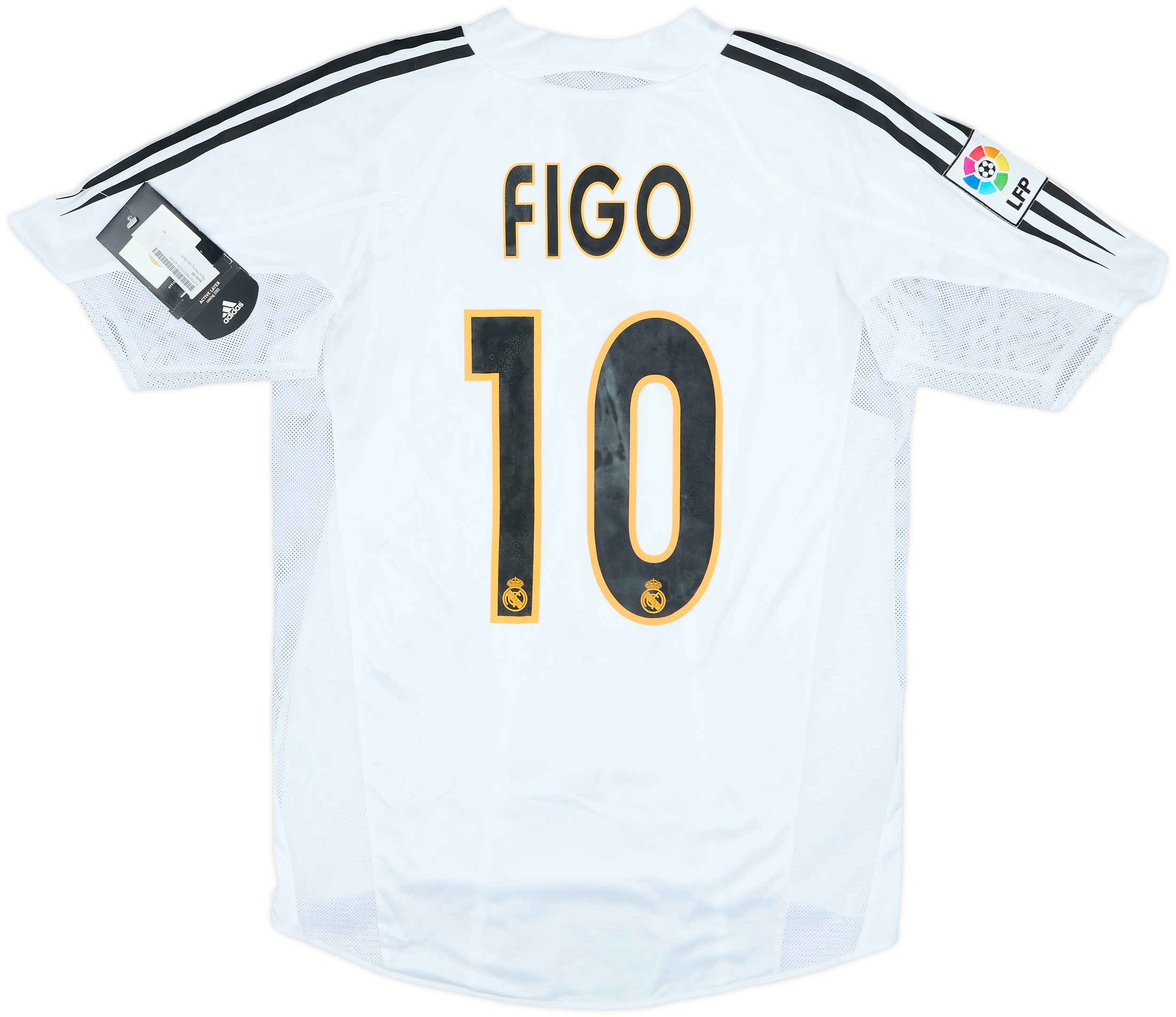 adidas REAL MADRID 「FIGO 10」　M　deadstock 2004-05 Real Madrid Player Issue Home Shirt Figo #10 (M)