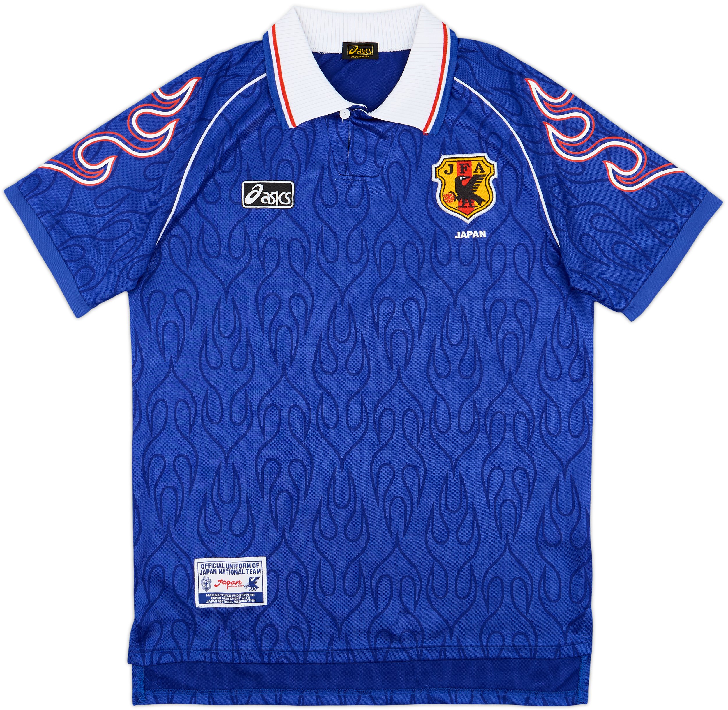 M*e様 1998 Japan National team Uniform Japan National Team 1998 World Cup Asics Flame Jersey #9