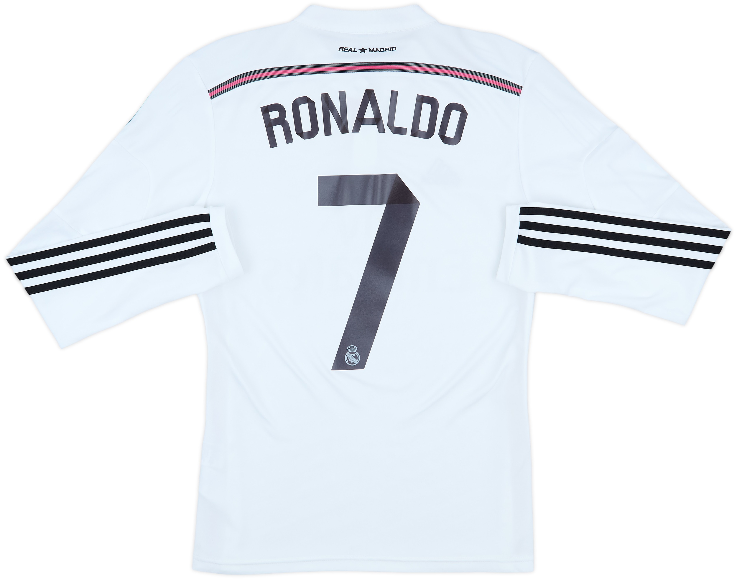 2014-15 Real Madrid Home L/S Shirt Ronaldo #7 - 8/10 - (S)