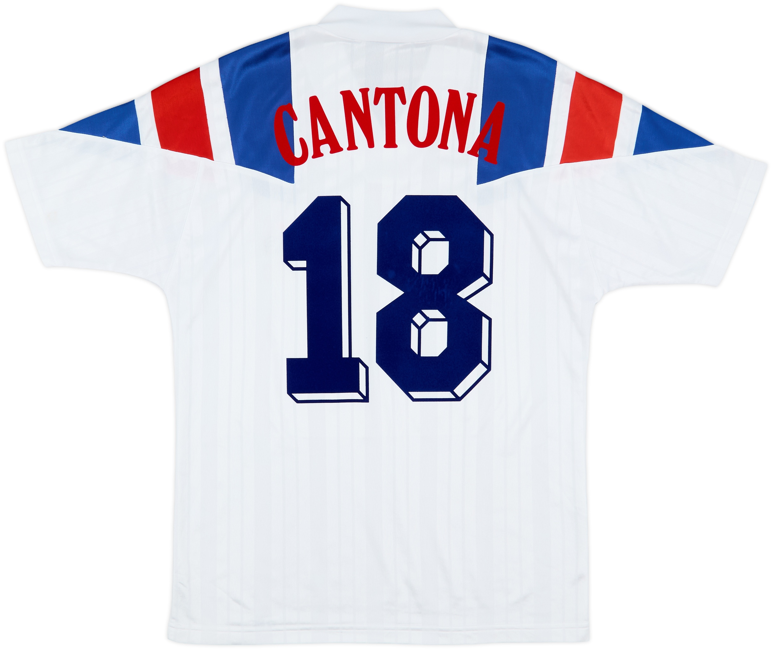 1992-94 France Away Shirt Cantona #18 - 7/10 - (XXL)