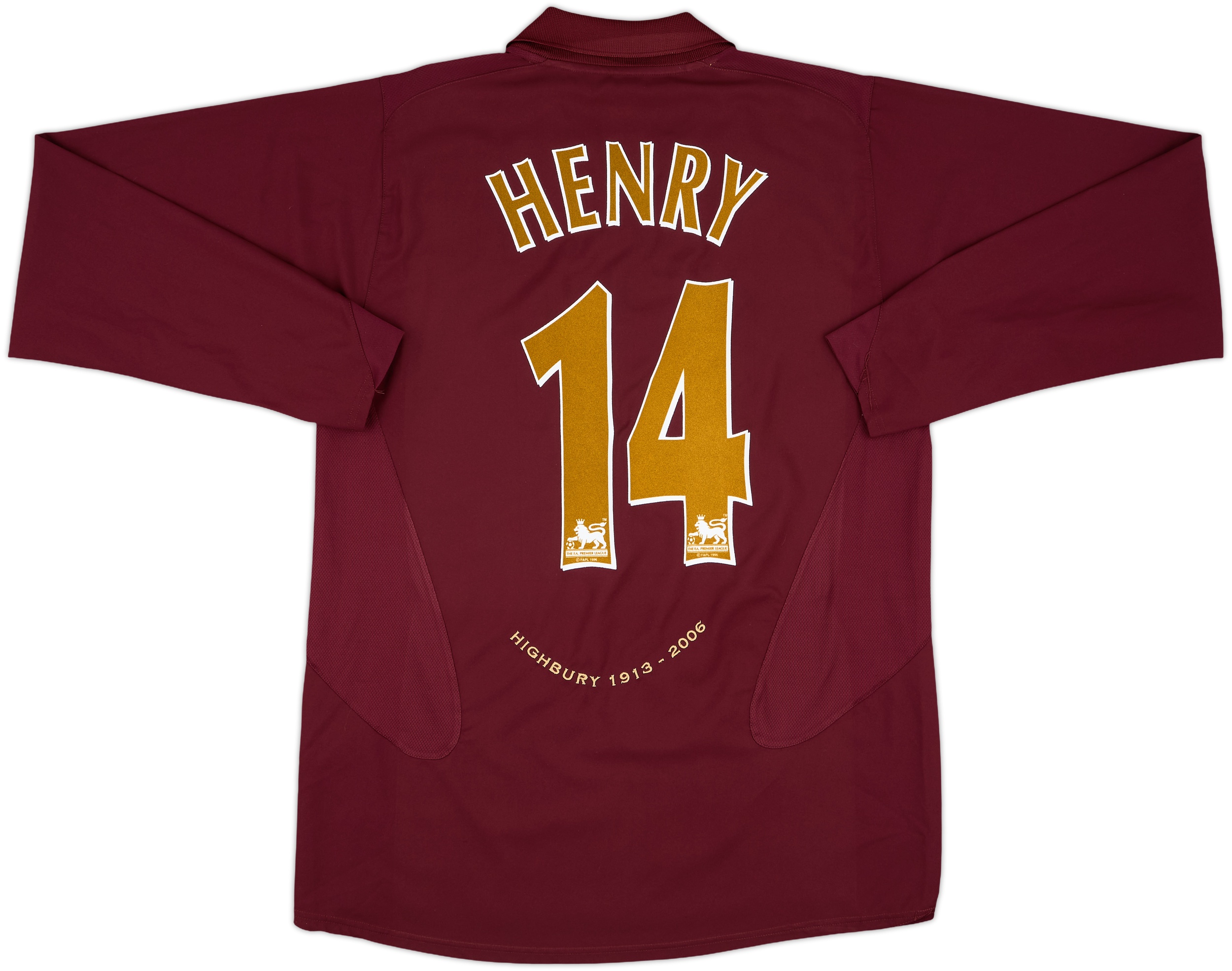 2005-06 Arsenal Home L/S Shirt Henry #14 - 7/10 - (L)