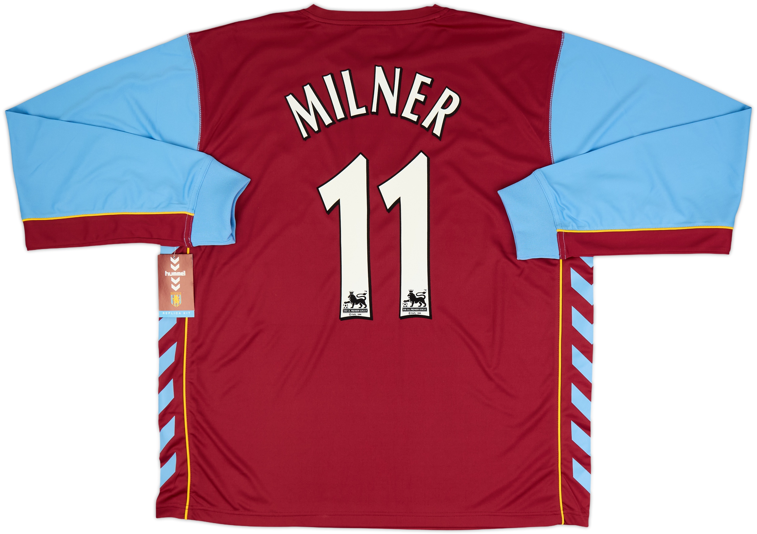 2005-06 Aston Villa Home L/S Shirt Milner #11 (XL)