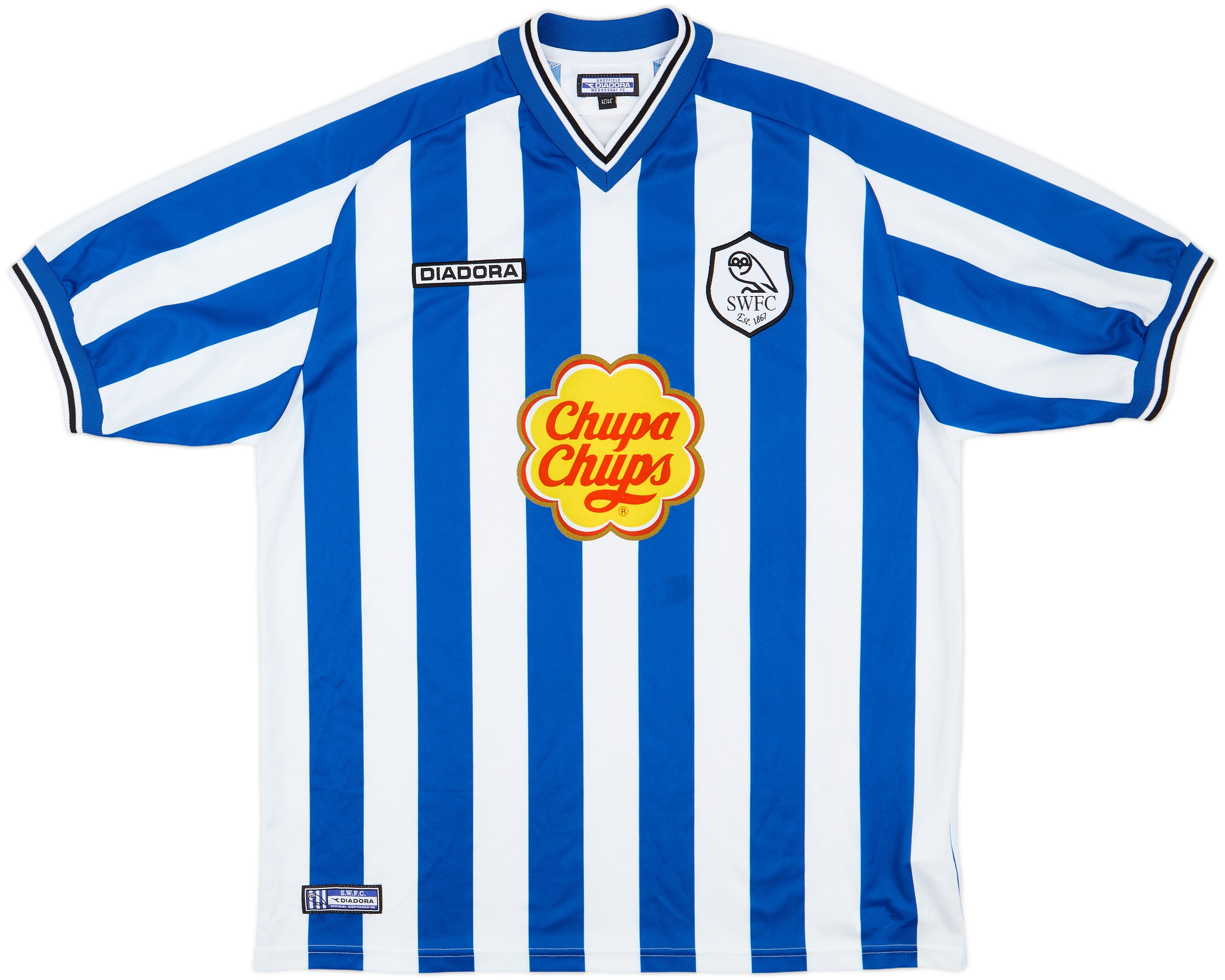 シェフィールド・ウェンズデイ　2001-2003 ホームユニホーム 2001-03 Sheffield Wednesday Home Shirt - 10/10 - (L)