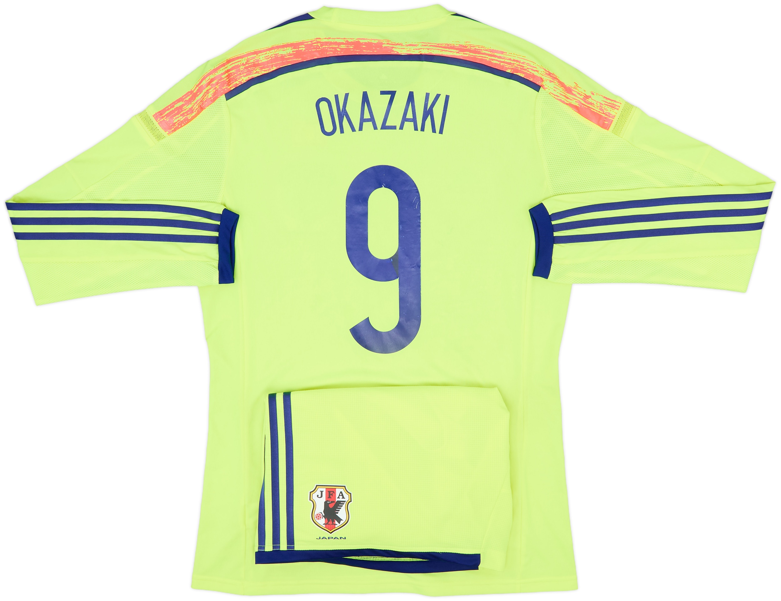 2014 Japan Authentic Away L/S Shirt & Shorts Okazaki #9 - 6/10 - (M)