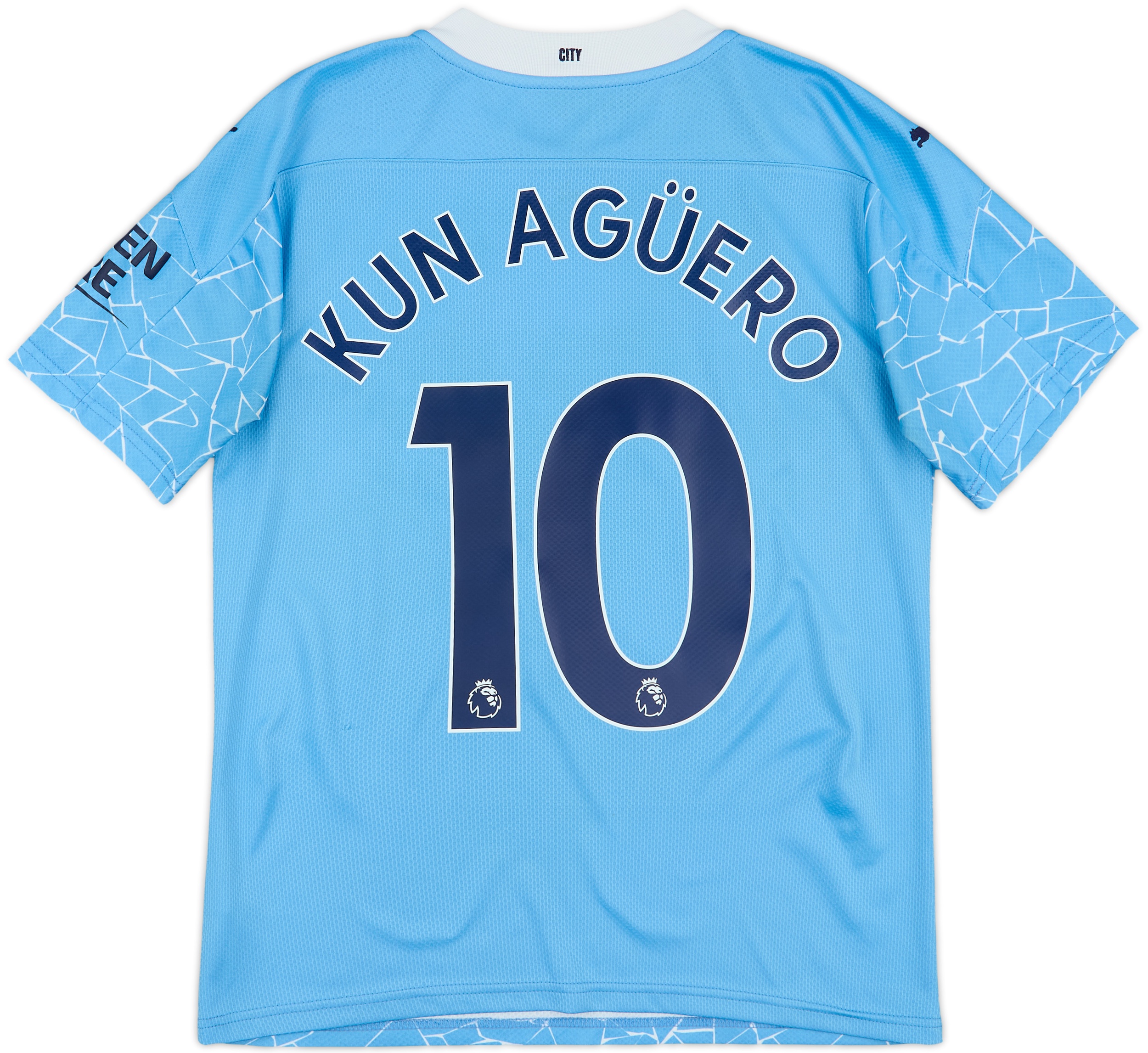 2020-21 Manchester City Home Shirt Kun Aguero #10 - 8/10 - (S)