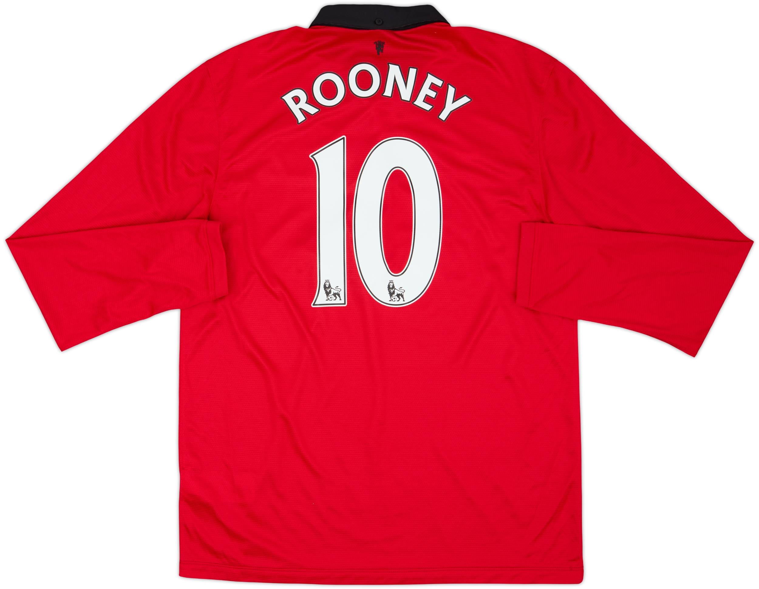 2013-14 Manchester United Home L/S Shirt Rooney #10 - 8/10 - (L)