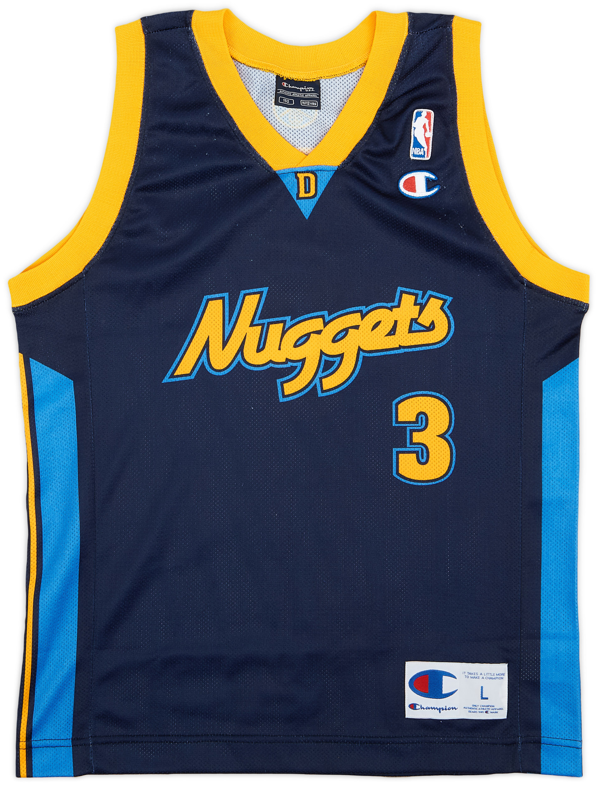 2006-08 Denver Nuggets Iverson #3 Champion Alternate Jersey - 8/10 - (L.Boys)