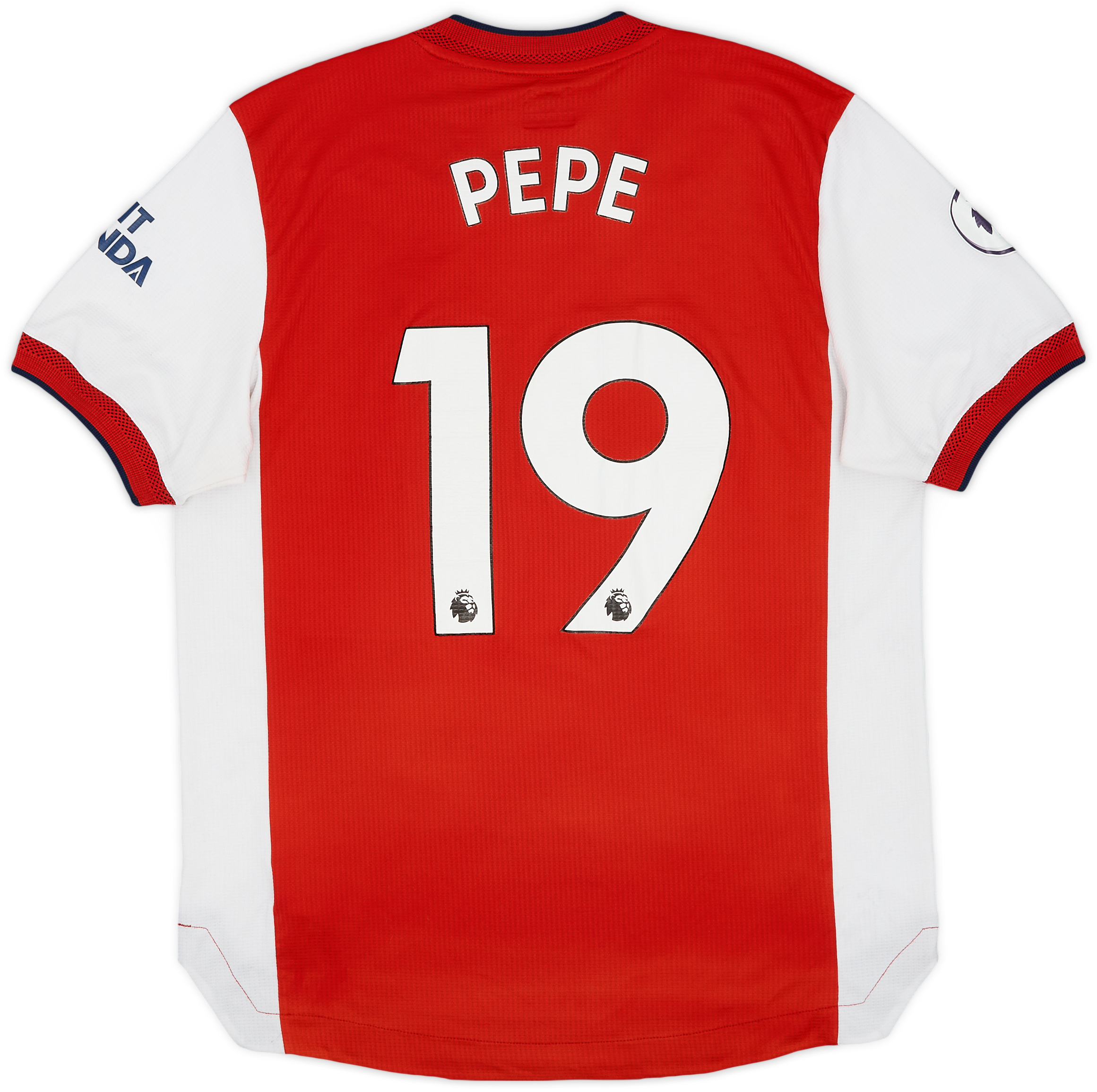 2021-22 Arsenal Authentic Home Shirt Pepe #19 - 5/10 - (L)