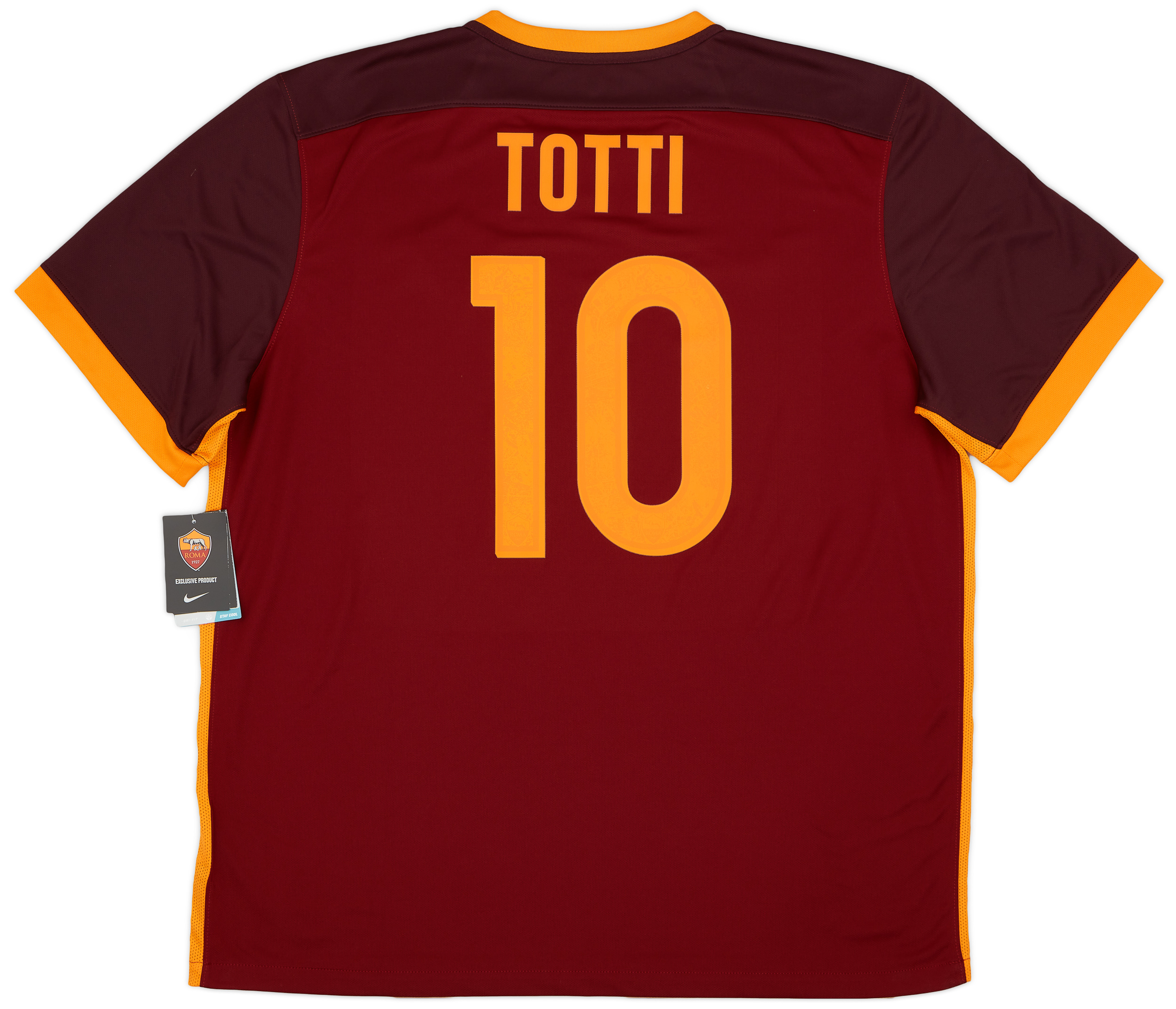 Maillot AS Roma 2015-2016 Domicile - Totti N°10 (S)
