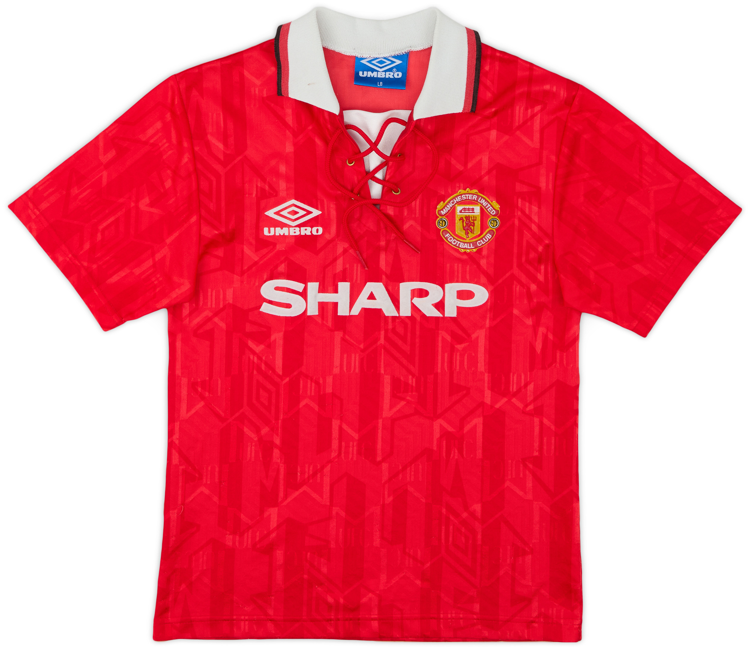 記念グッズ Jeff United Home 1994 #10 Littbasrky 1994-96 Manchester United Home Shirt - 8/10 - Y