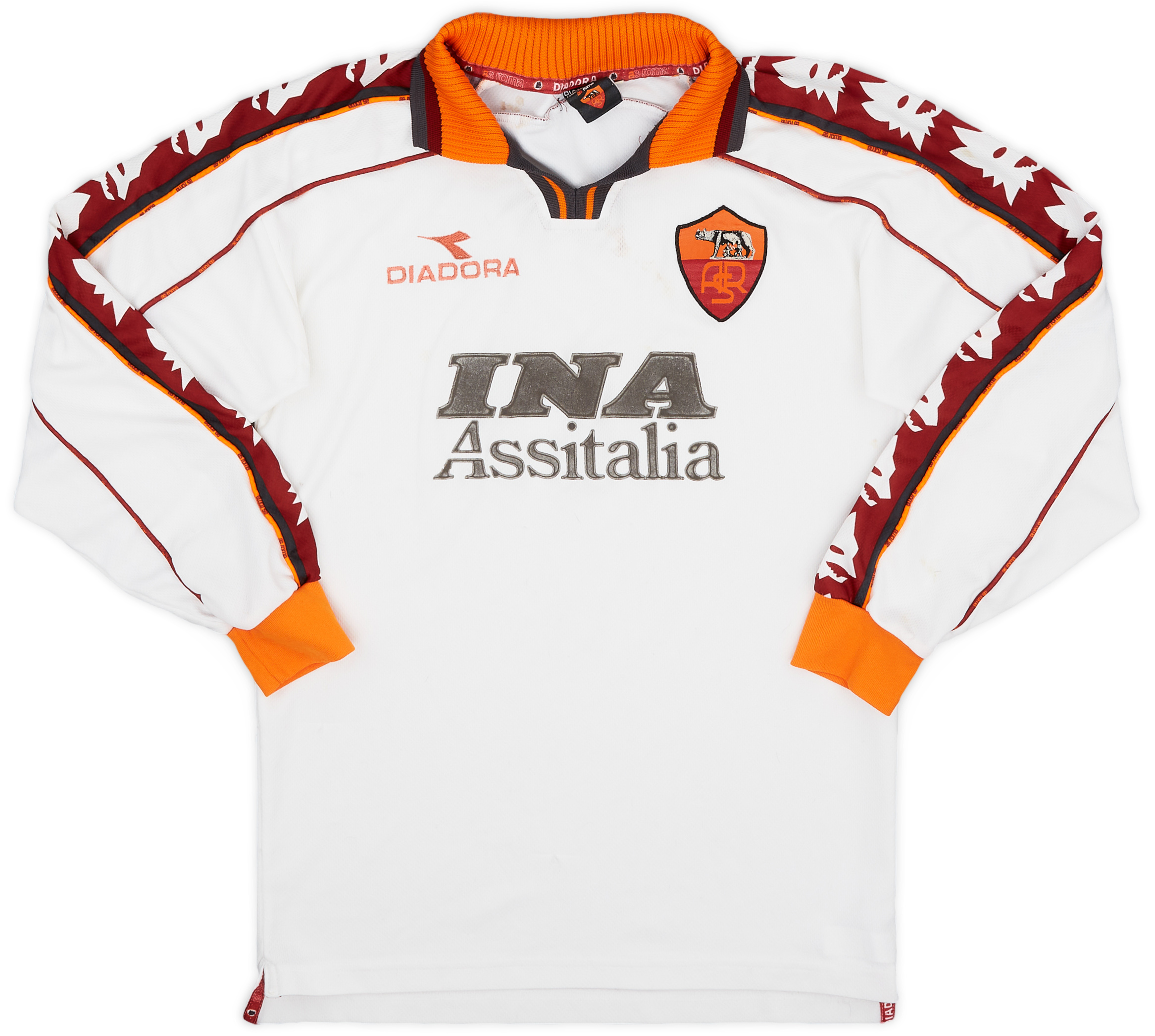 1998-99 Roma Away L/S Shirt - 5/10 - (S)