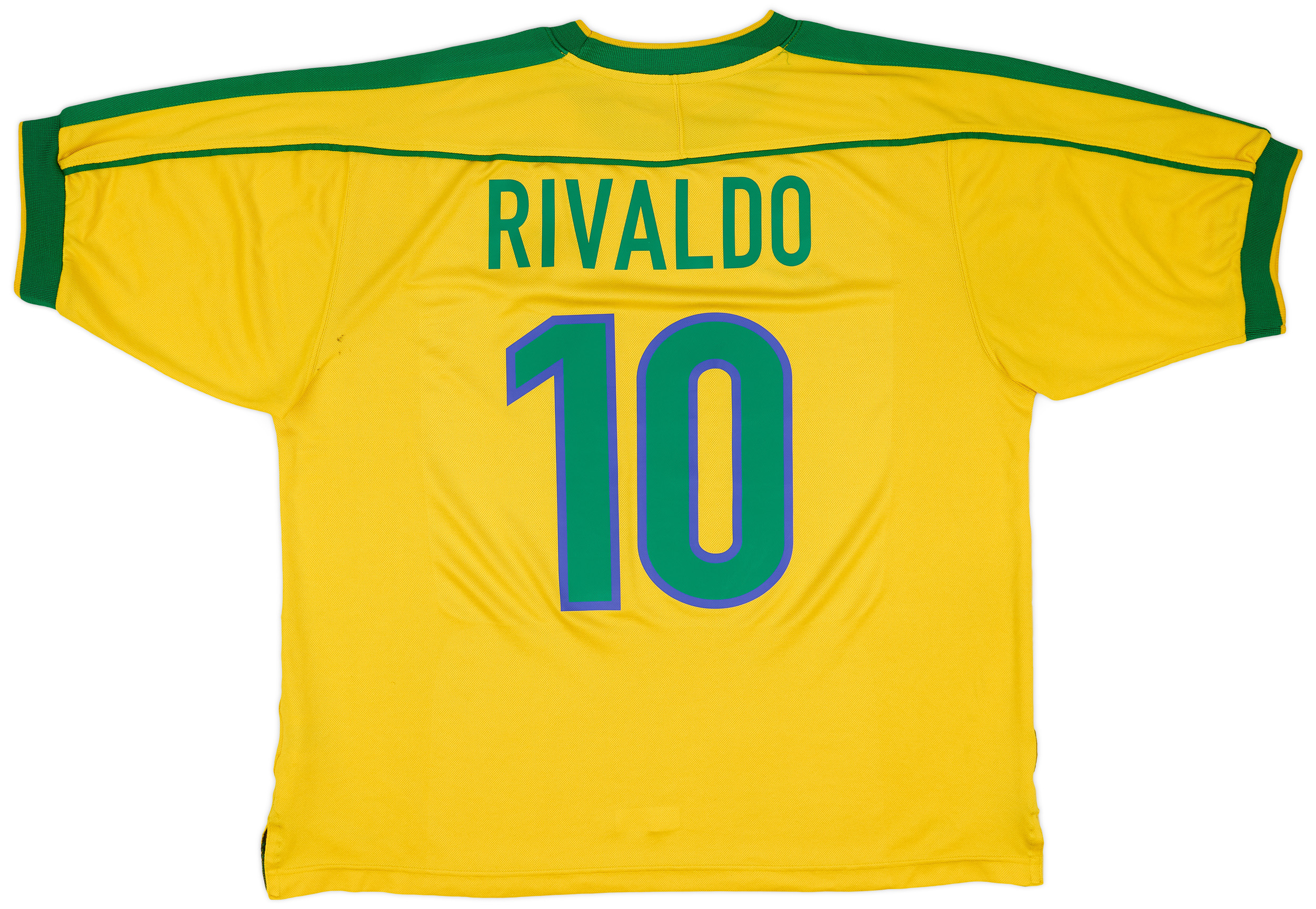 1998-00 Brazil Home Shirt Rivaldo #10 - 7/10 - (XL)