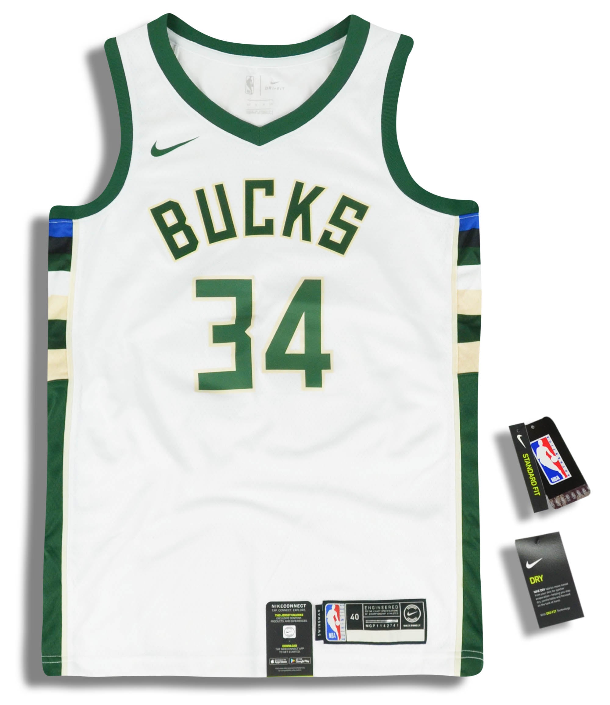 201723 Milwaukee Bucks Antetokounmpo 34 Nike Swingman Jersey (Home