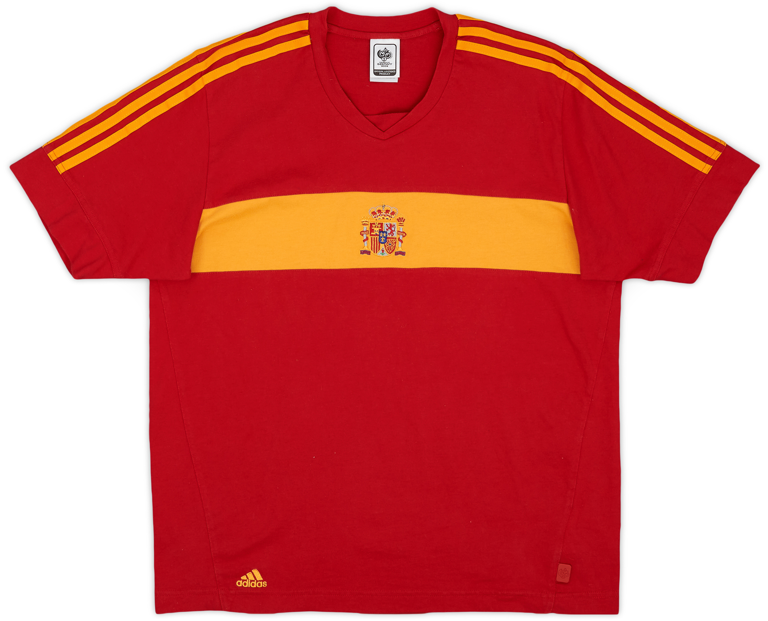 美品 adidas WORLD CUP 2006 spain代表 M 2006 Spain 'FIFA World Cup' adidas Fan Tee - 8/10 - (L)