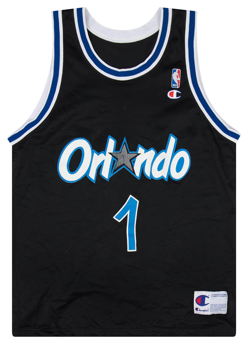 1993-94 Orlando Magic Hardaway #1 Champion Jersey (Away) L