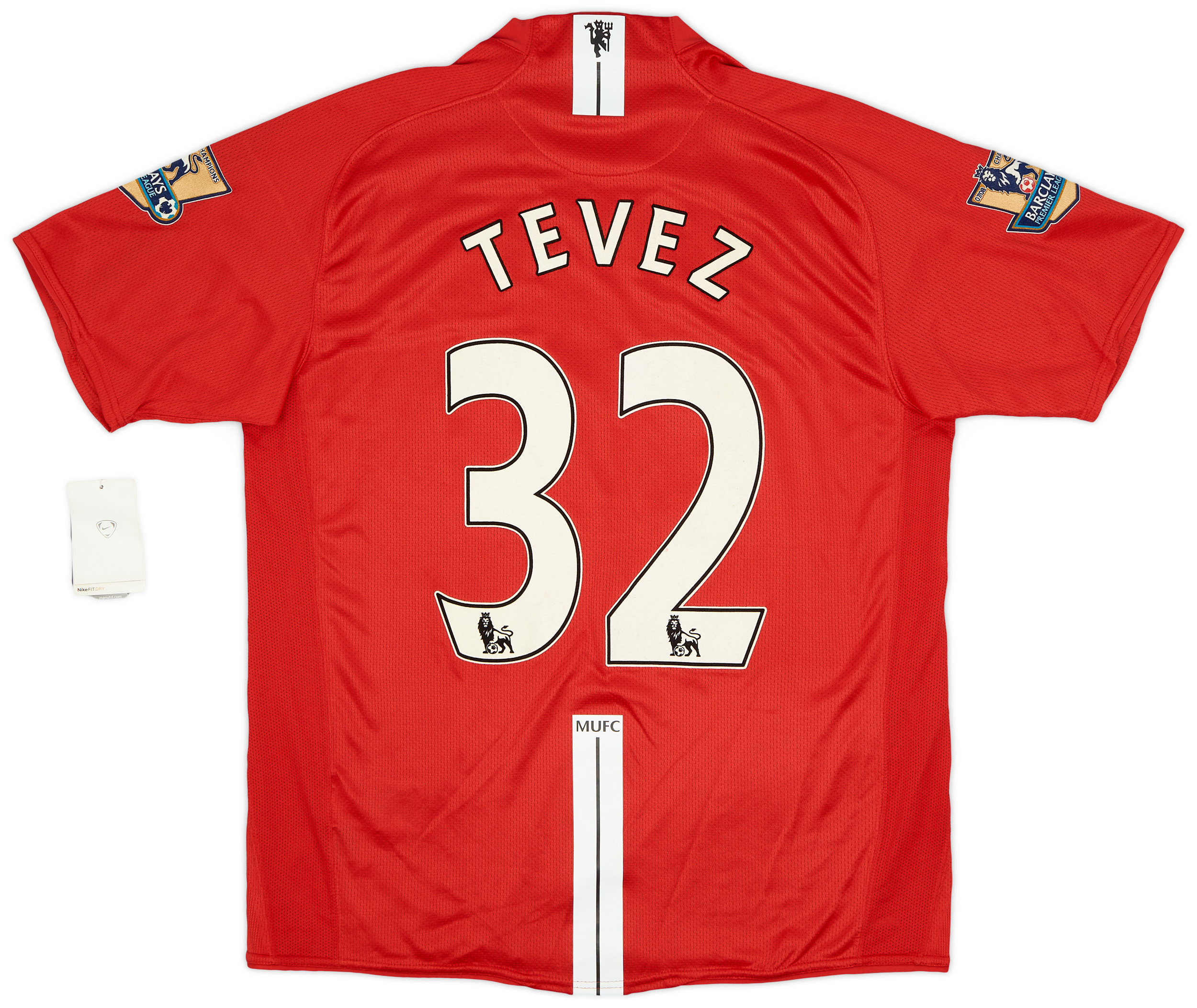 2007-09 Manchester United Home Shirt Tevez #32 (L) 2007-09 Manchester United Home Shirt Tevez #32 (L)