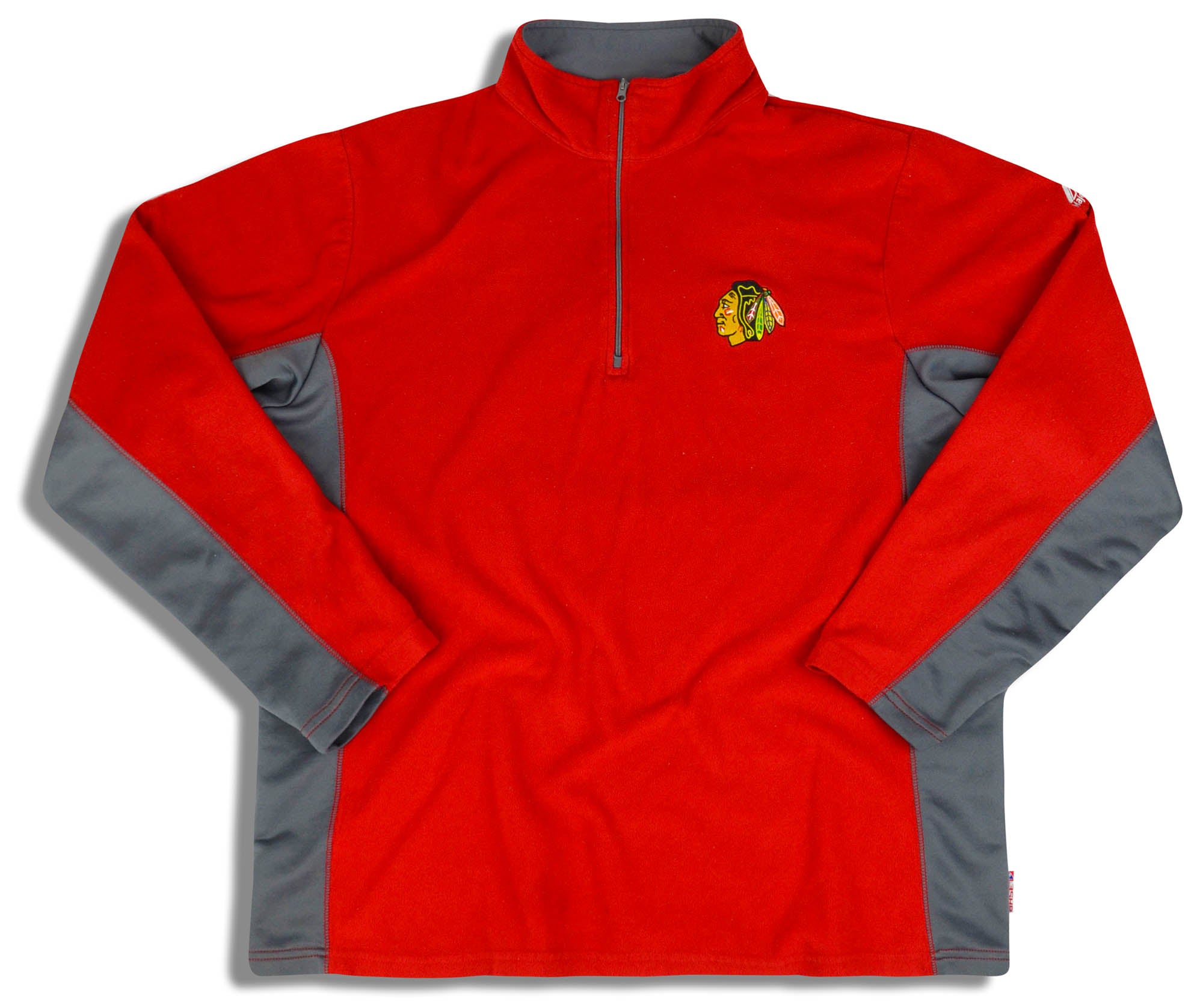 2000s Chicago Blackhawks Majetsic Half-Zip Fleece Top M