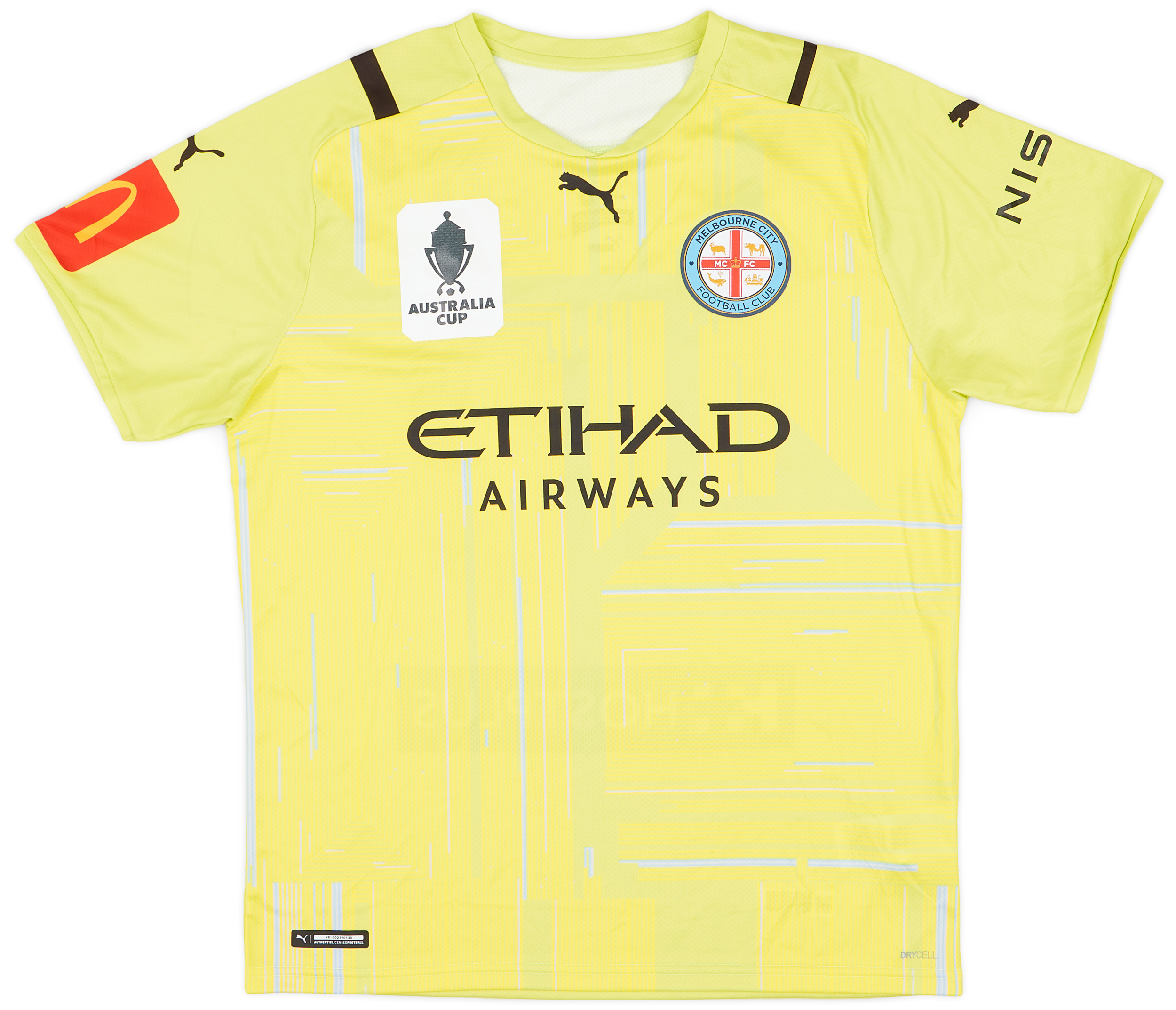 2021-22 Melbourne City Player Issue Australia Cup GK Shirt #60