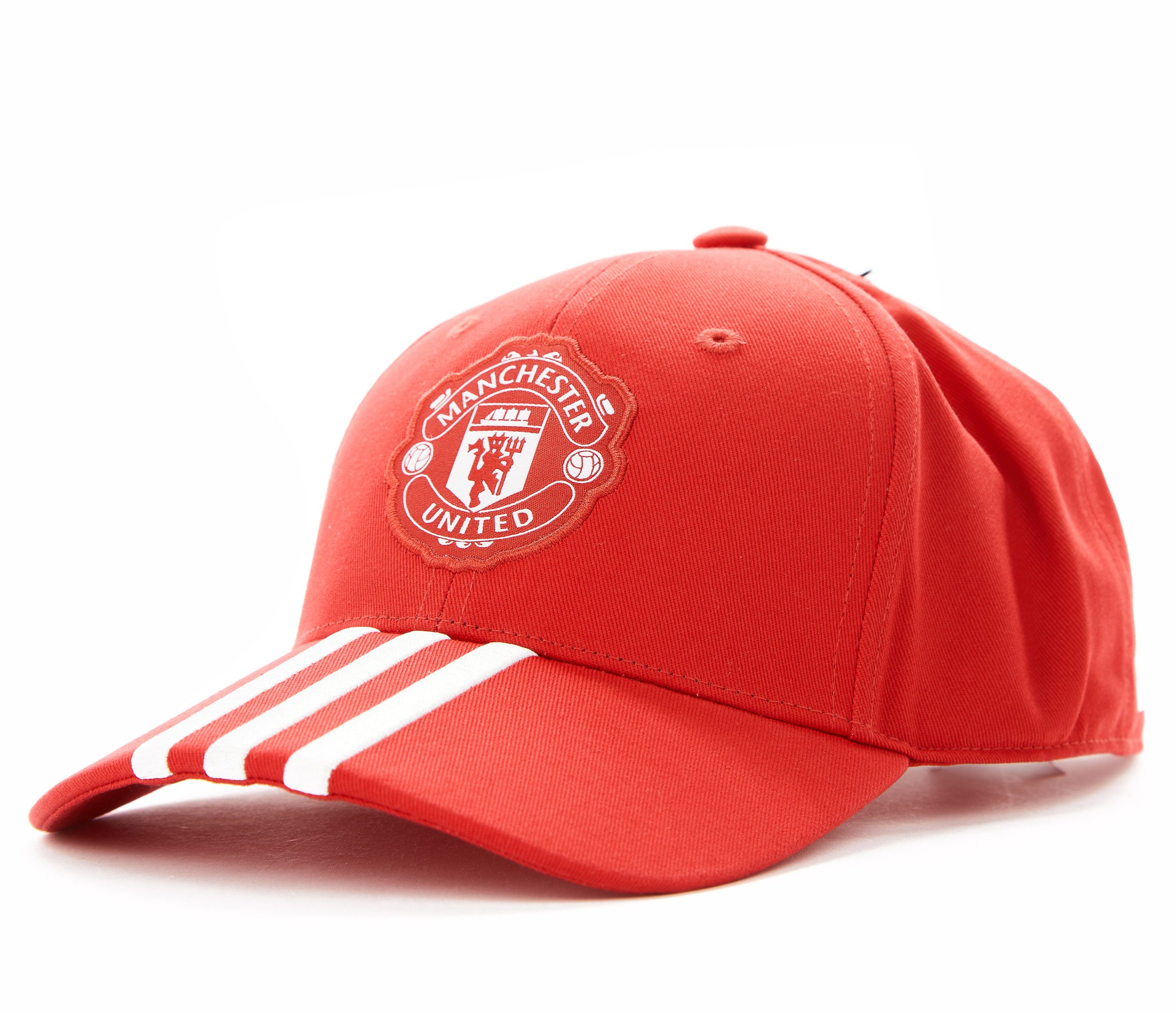 Adidas Manchester United 2024-25 Baseball Cap - Adjustable Red Cotton Twill Hat With Woven Crest