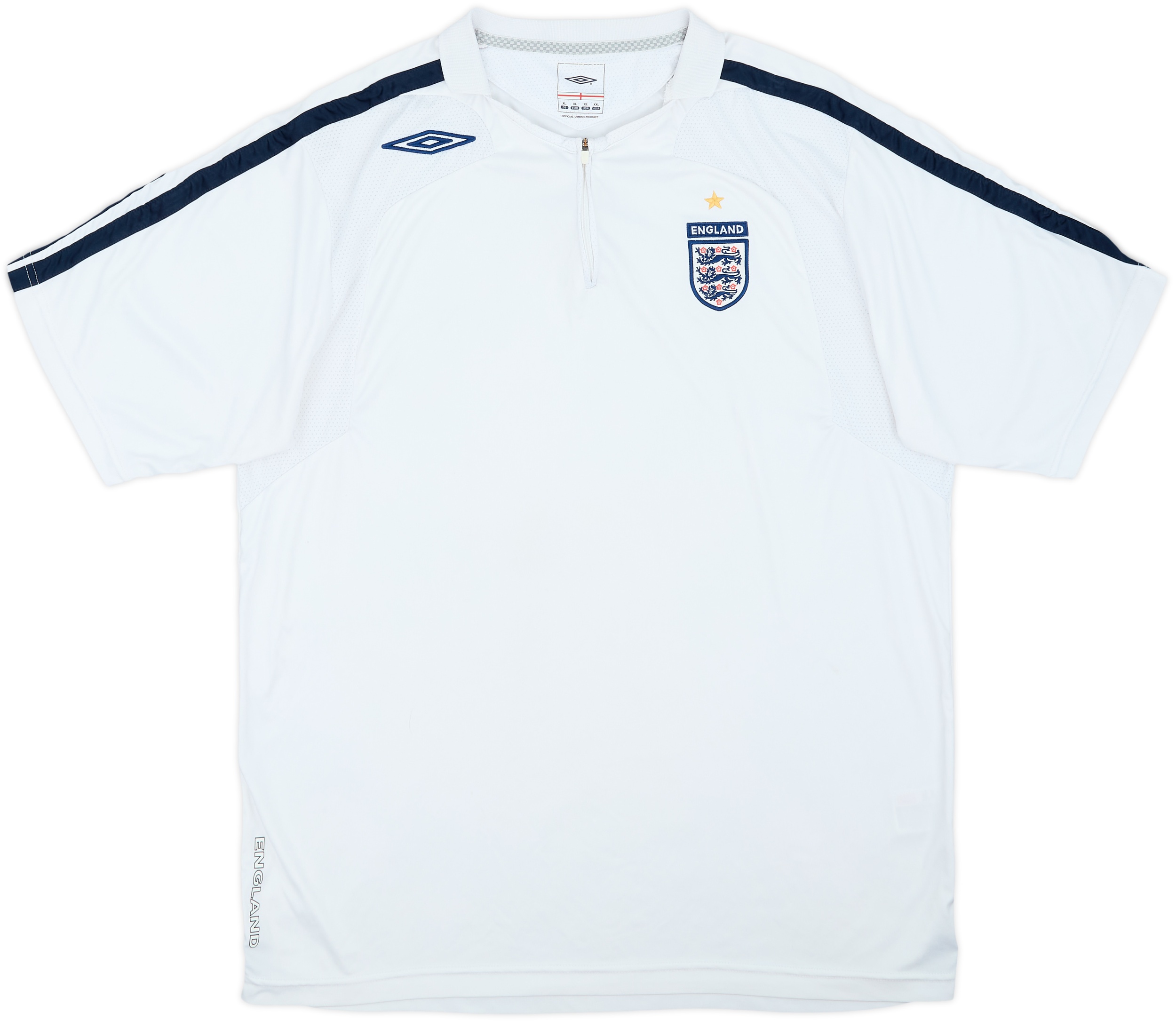 2006-07 England Umbro 1/4 Zip Polo Shirt - 7/10 - (XL)