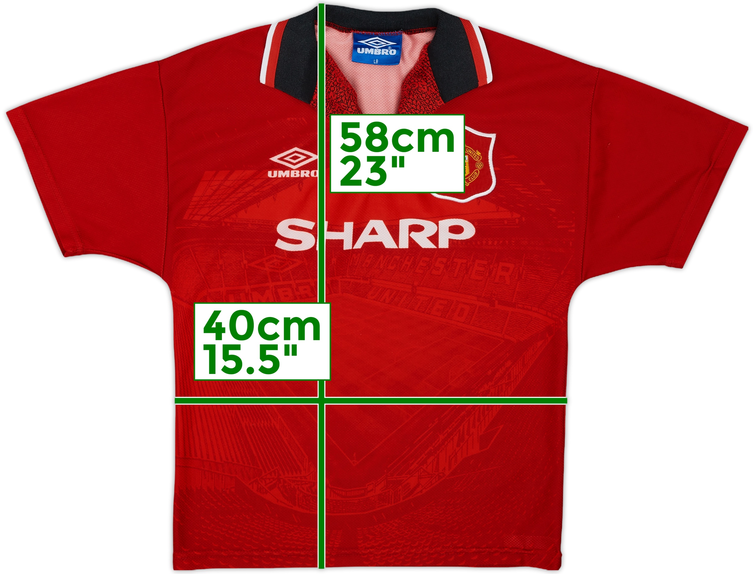 1994-96 Manchester United Home Shirt - 8/10 - (L.Boys) 1994-96 Manchester United Home Shirt - 8/10 - (L.Boys)