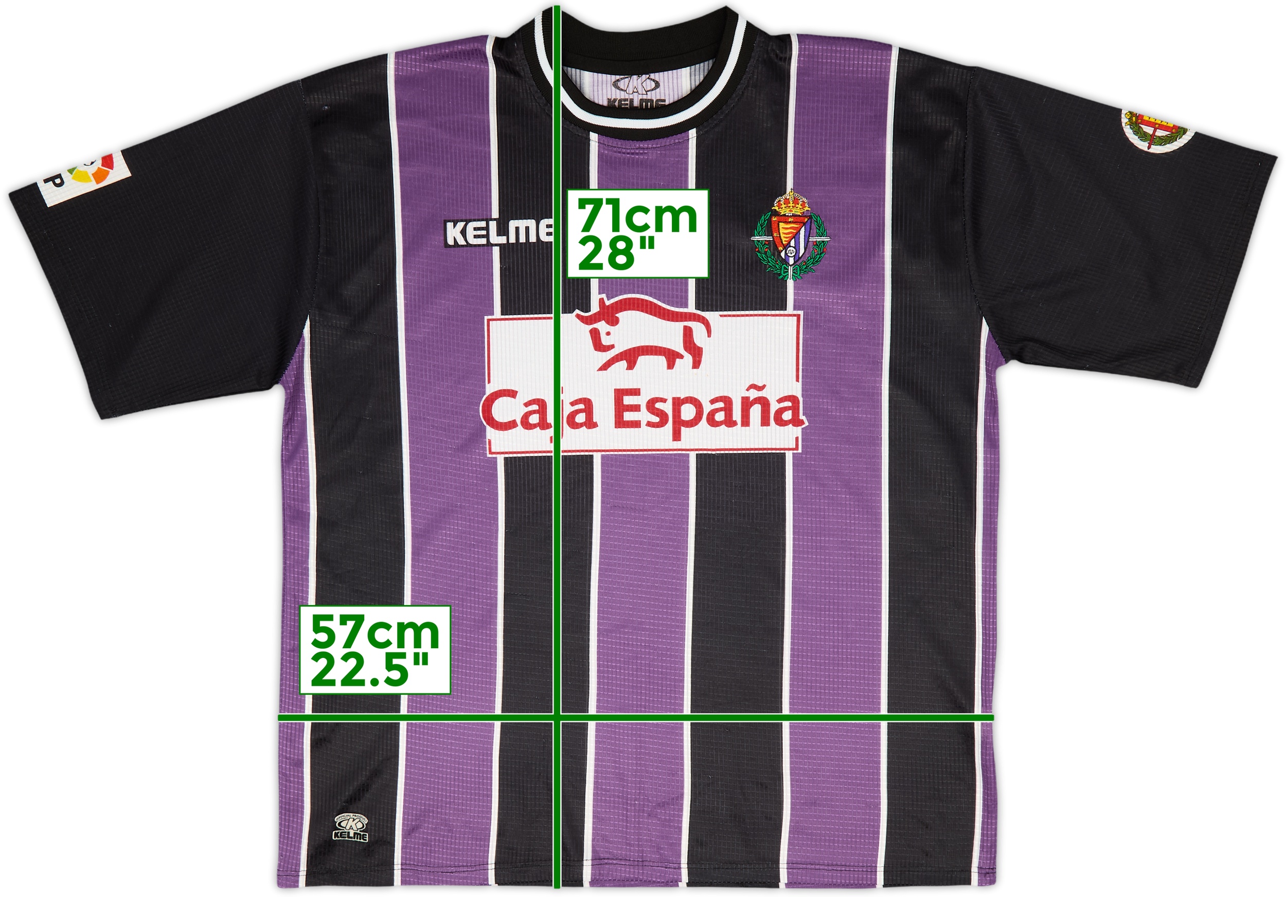ウェア 99-01 REAL VALLADOLID JO #25 Real Valladolid 1999-2000 Home Shirt #25 Jo LFP Patch/Badge