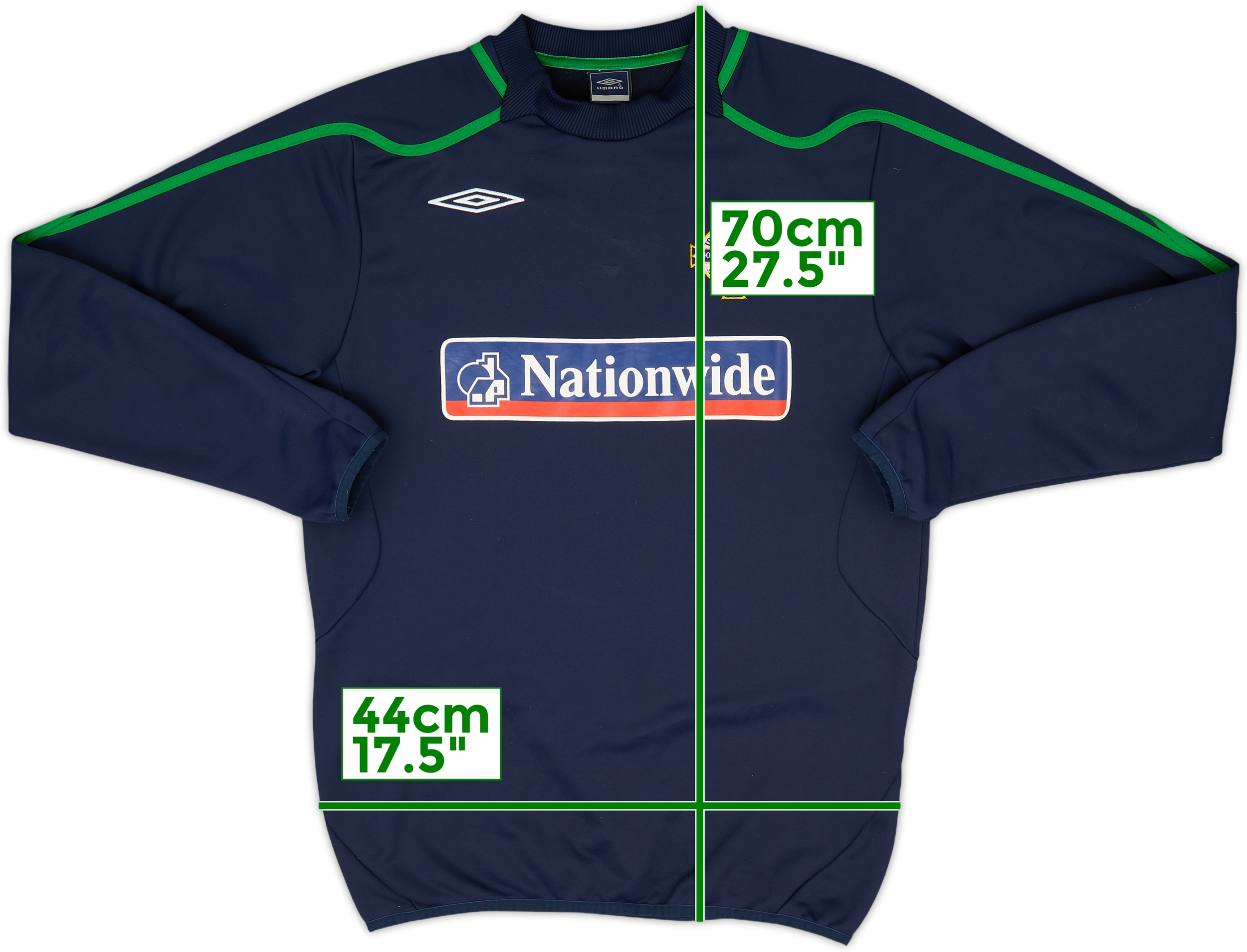 2007-09 Northern Ireland Umbro Sweat Top - 8/10 - (M)