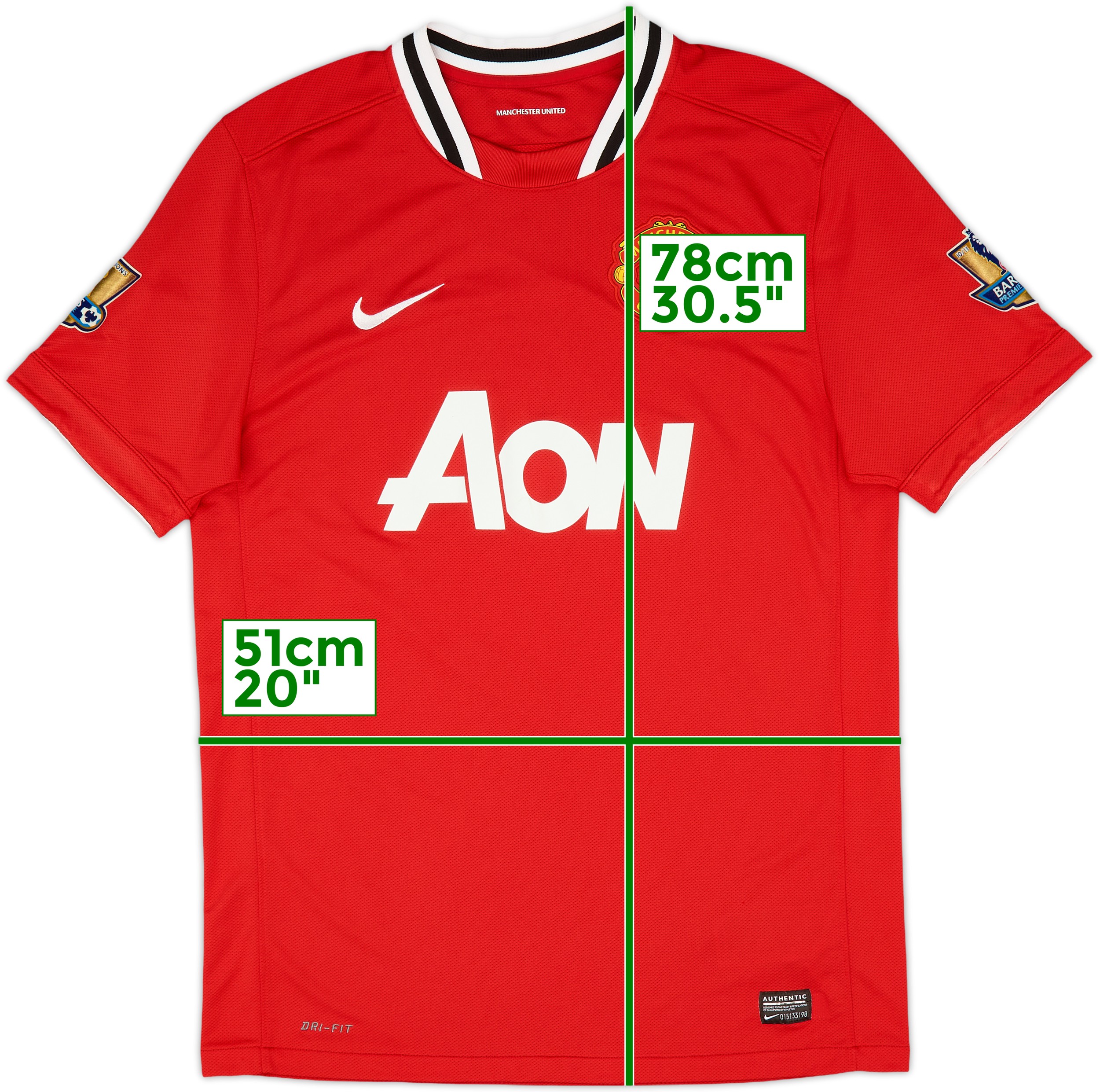 2012-13 Manchester United Home Shirt Rooney #10 - 6/10 - (L