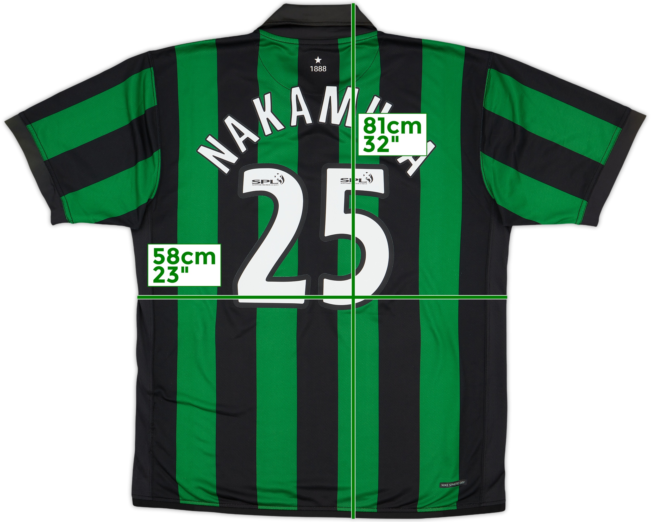 05/06 セルティック　アウェイ　No.25 NAKAMURA 2005-06 Celtic Away Shirt Nakamura #25 (M)