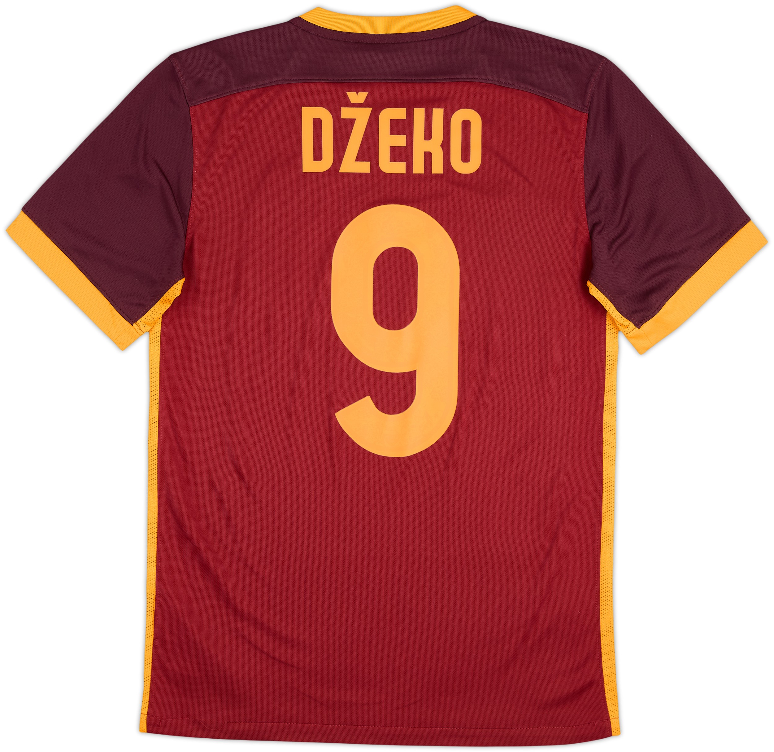 2015-16 Roma Home Shirt Dzeko #9 - 9/10 - (S)