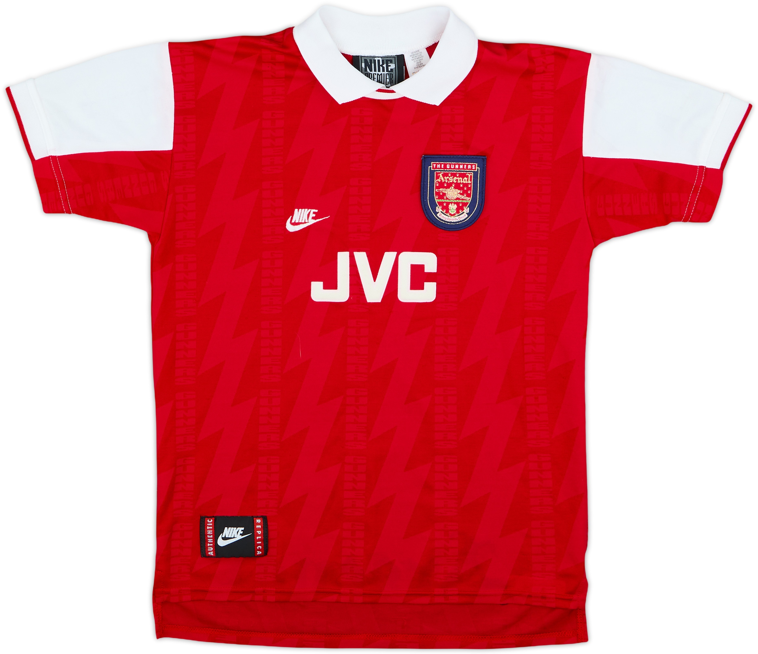 アーセナル1994/96 ベルカンプNIKE サッカーユニフォームarsenal 1994-96 Arsenal Home Shirt - 8/10 - (L.Boys)