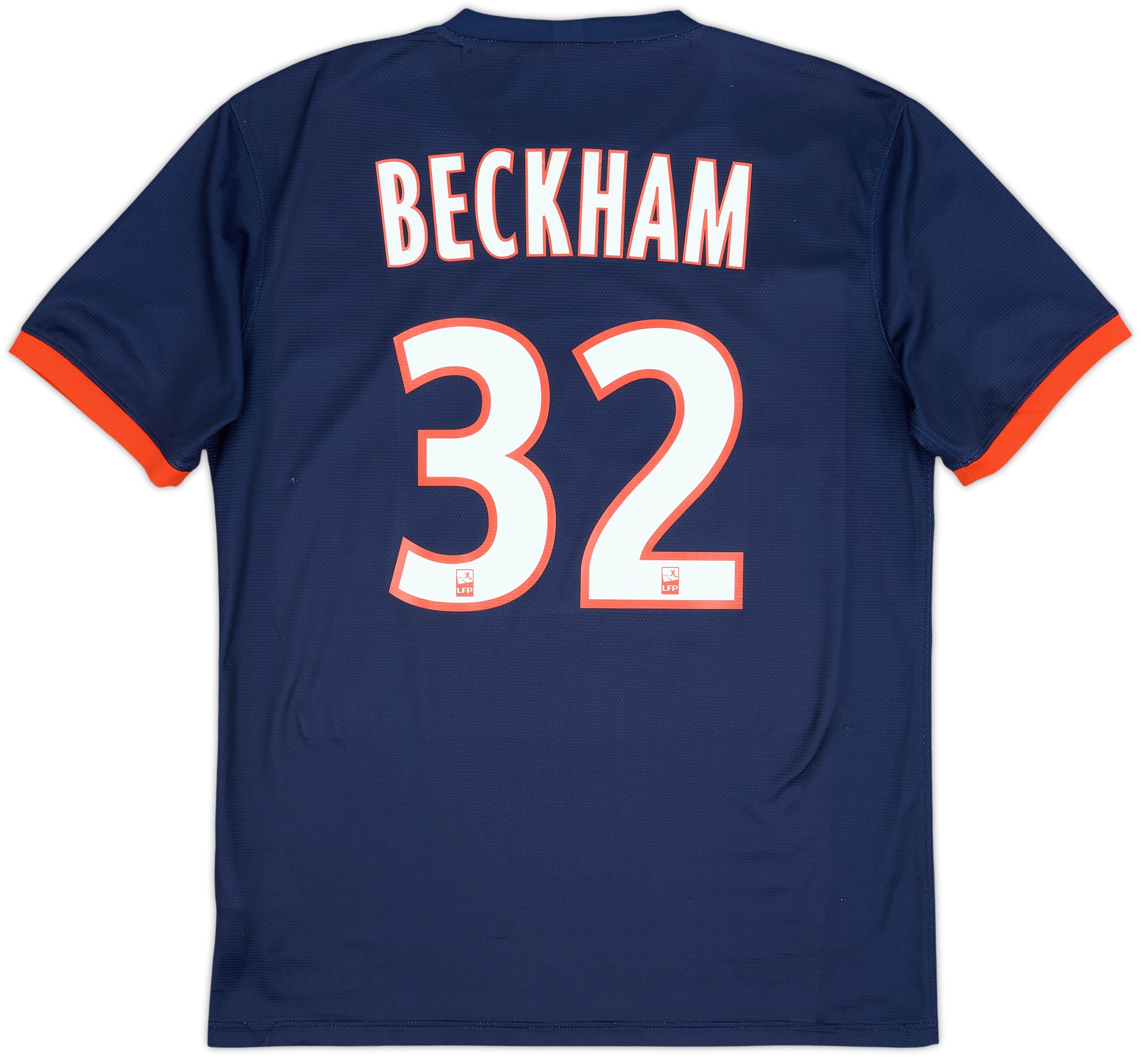 2013-14 Paris Saint-Germain Home Shirt Beckham #32 - 6/10 - (M)