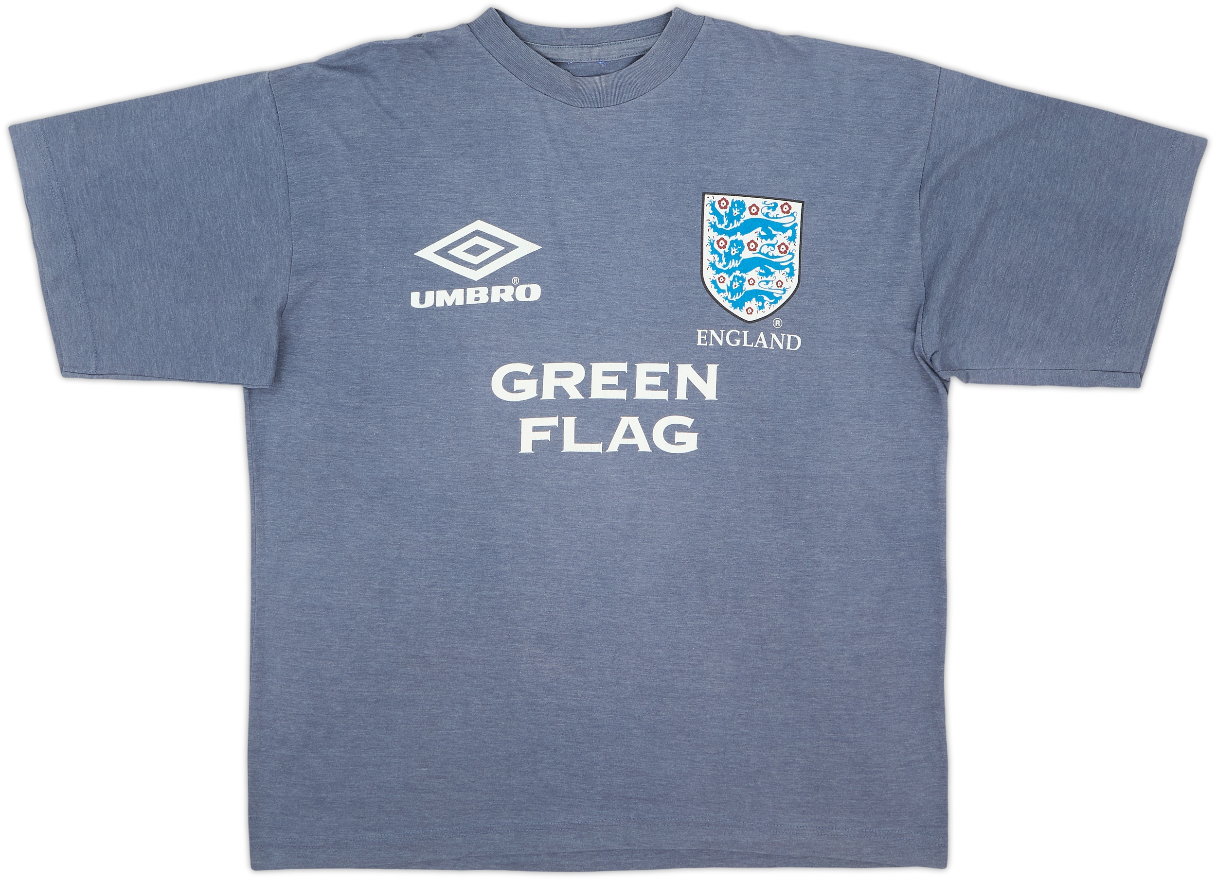 1996-98 England Umbro Cotton Tee - 8/10 - (L)