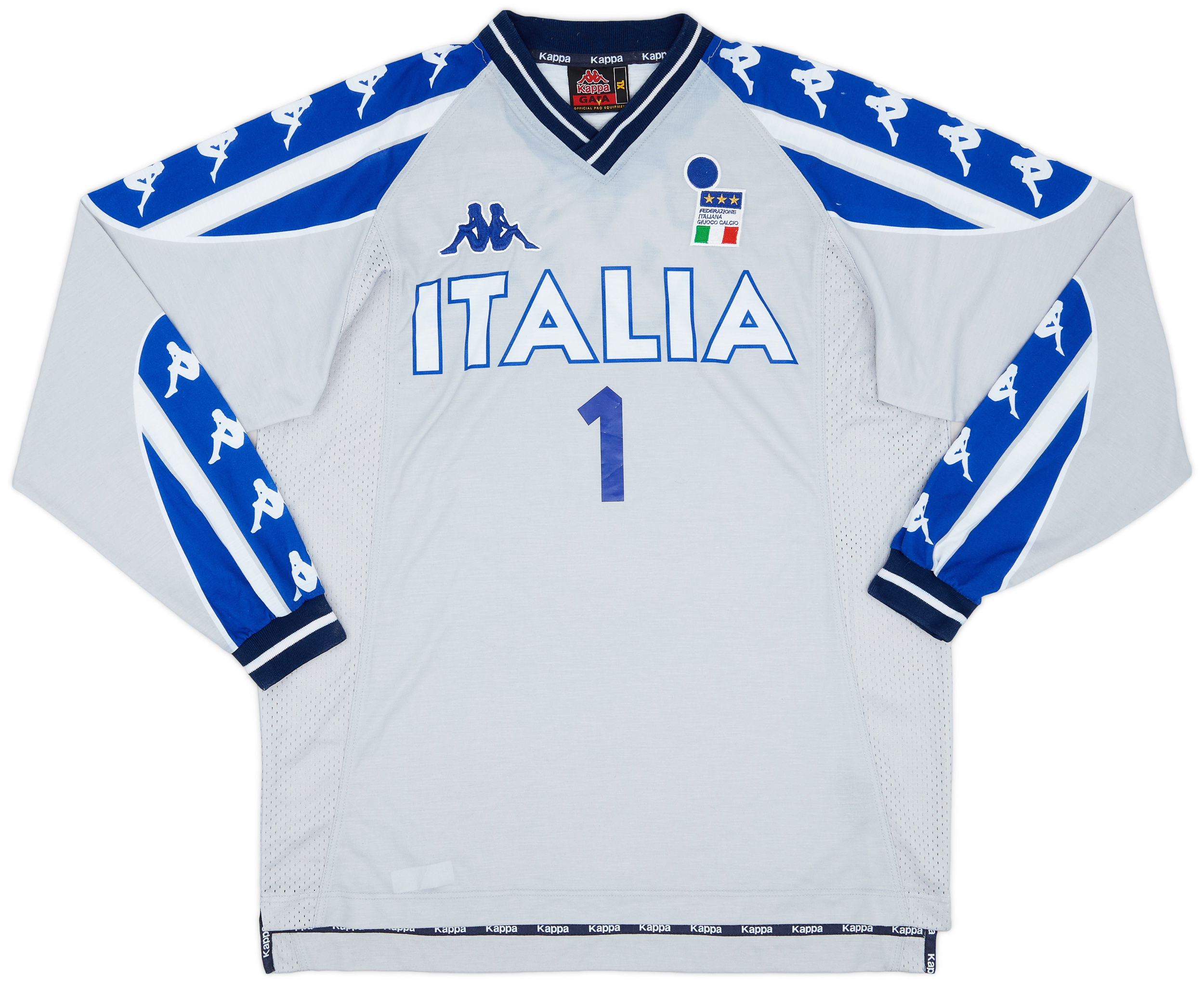超熱 Italy 2000-01 Kappa 7 - #1 Shirt L/S Training Issue Player ウェア