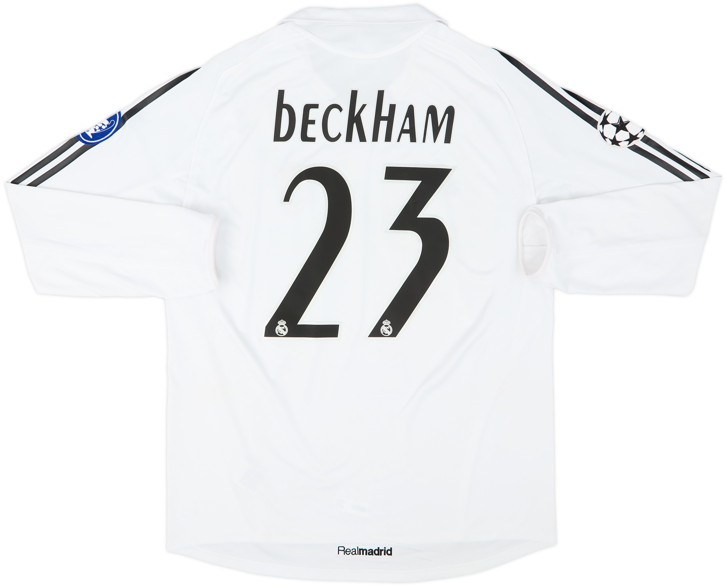 2005-06 Real Madrid Home L/S Shirt Beckham #23 - 5/10 - (L)