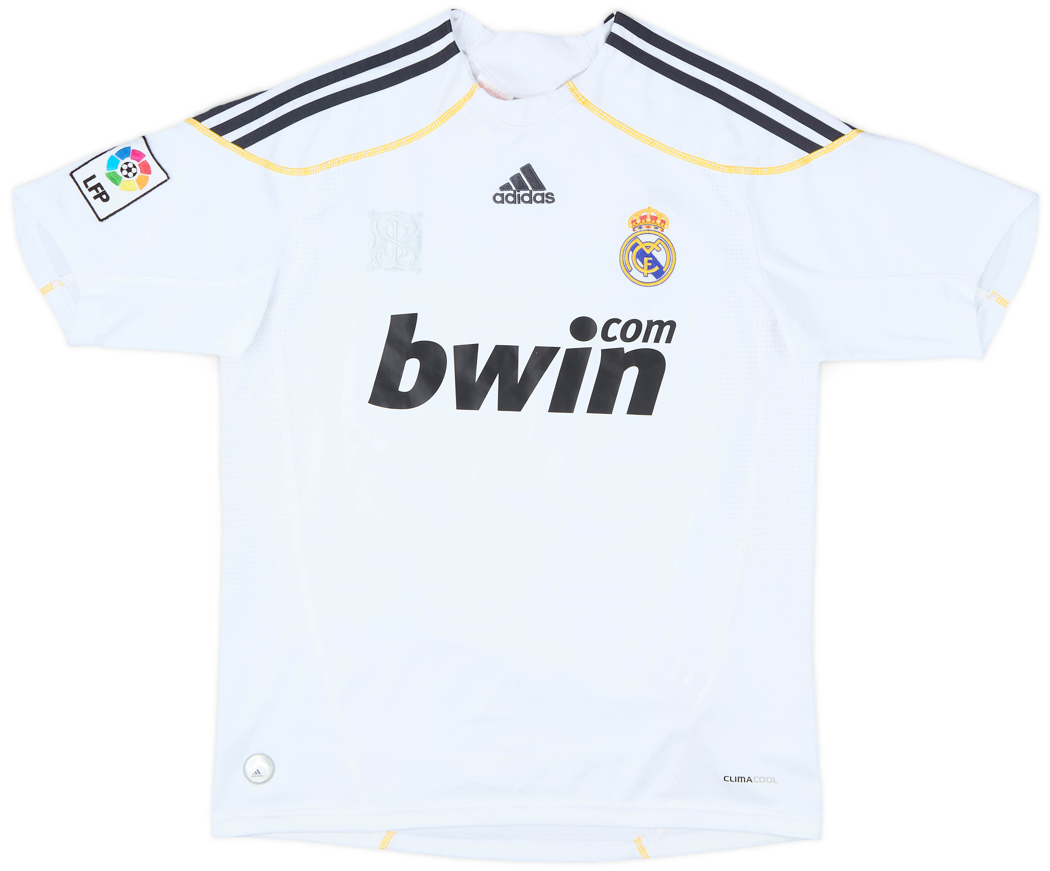 ウェア adidas Real Madrid 2009-10 Home No.7RAUL 2009-10 Real Madrid Home Shirt - 8/10 - (XL.Boys)