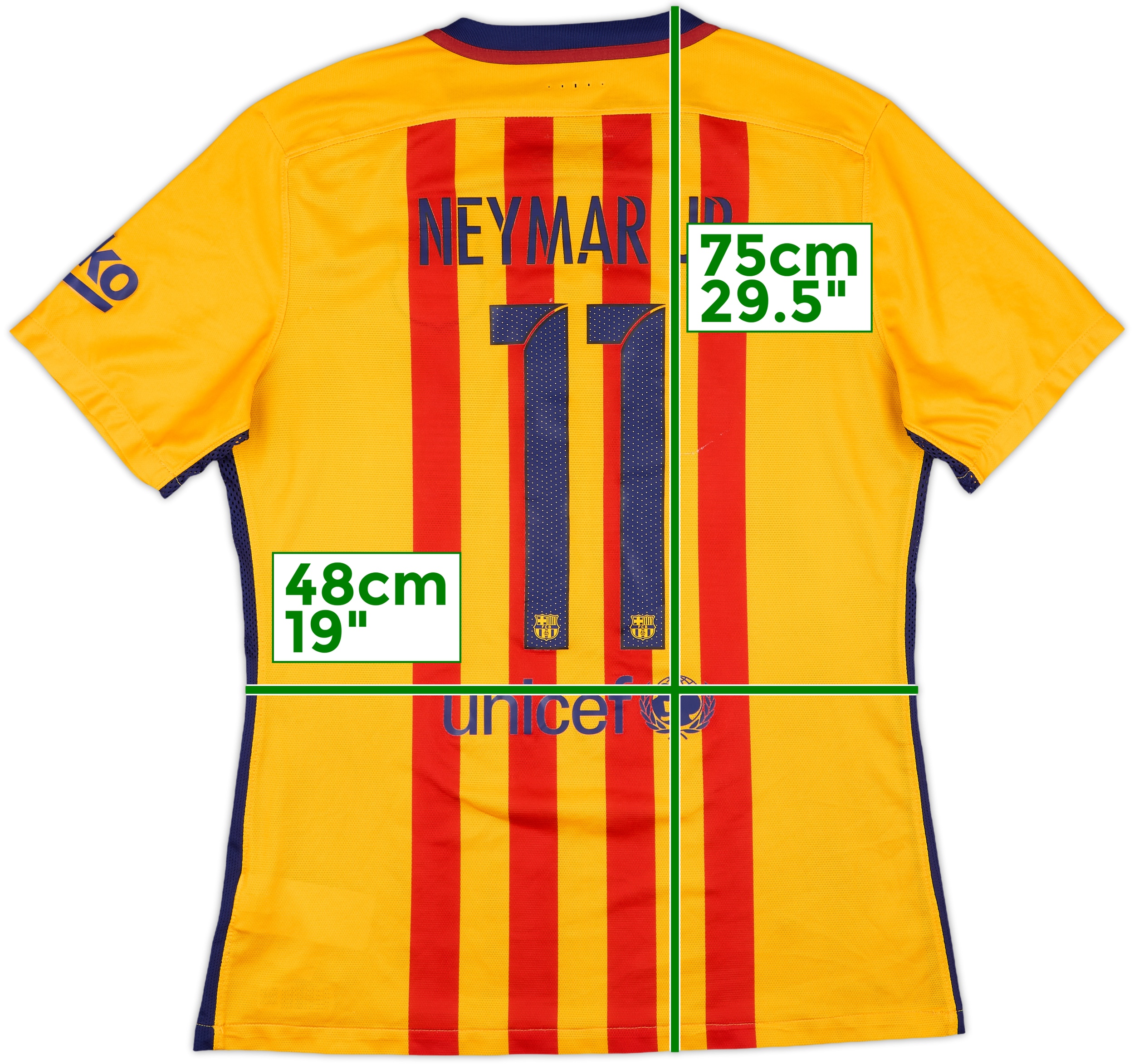 2015-16 Barcelona Authentic Away Shirt Neymar Jr #11 - 5/10