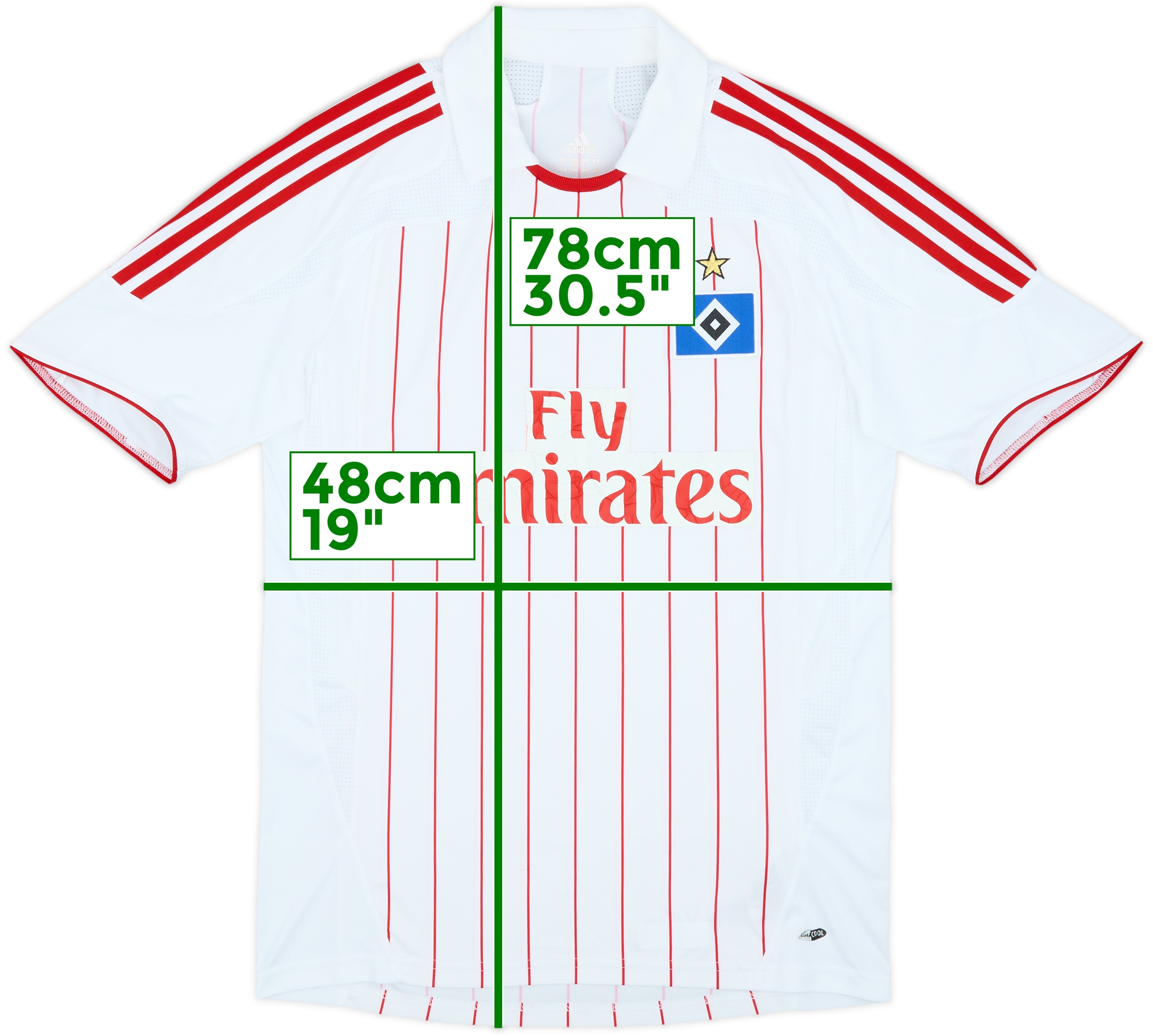 90s~00s adidas hamburg game shirt ユニ 2009-10 Hamburg Home Shirt - 4/10 - (M)