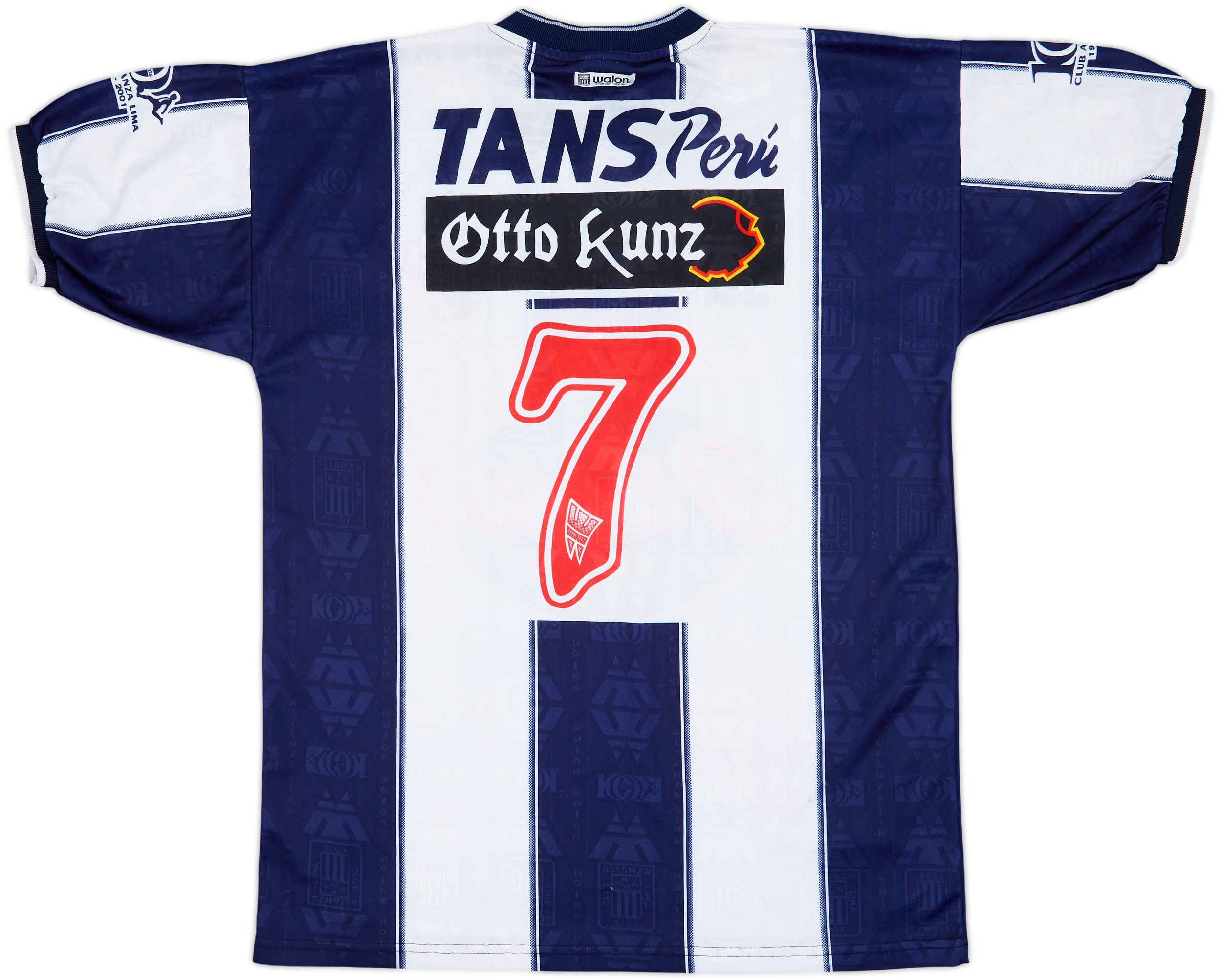 2001 Alianza Lima Centenary Home Shirt #7 - 9/10 - (XL)