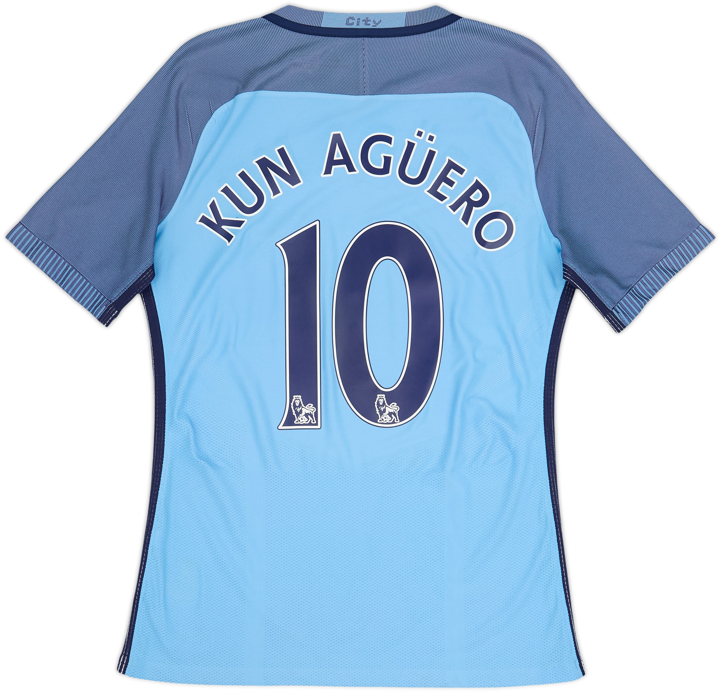 2016-17 Manchester City Player Issue Home Shirt Kun Aguero #10 - 6