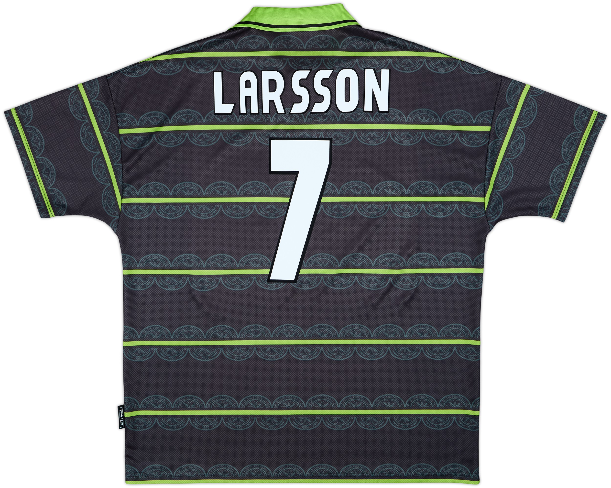 ウェア Celtic 1998/99  Uniform #7 LARSSON 1998-99 Celtic Away Shirt Larsson #7 - 9/10 - (XXL)