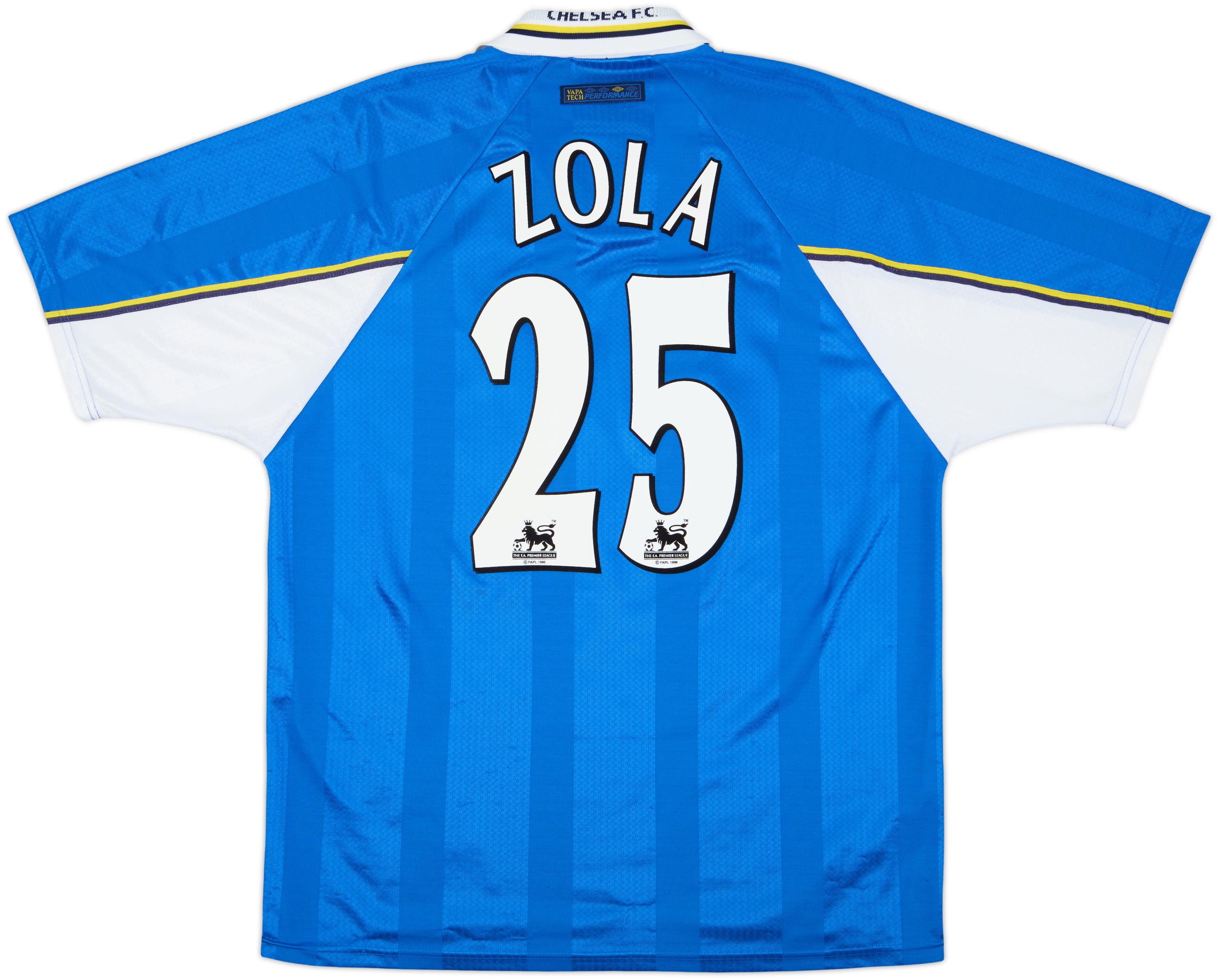 1997-99 Chelsea Home Shirt Zola #25 - 8/10 - (XL)