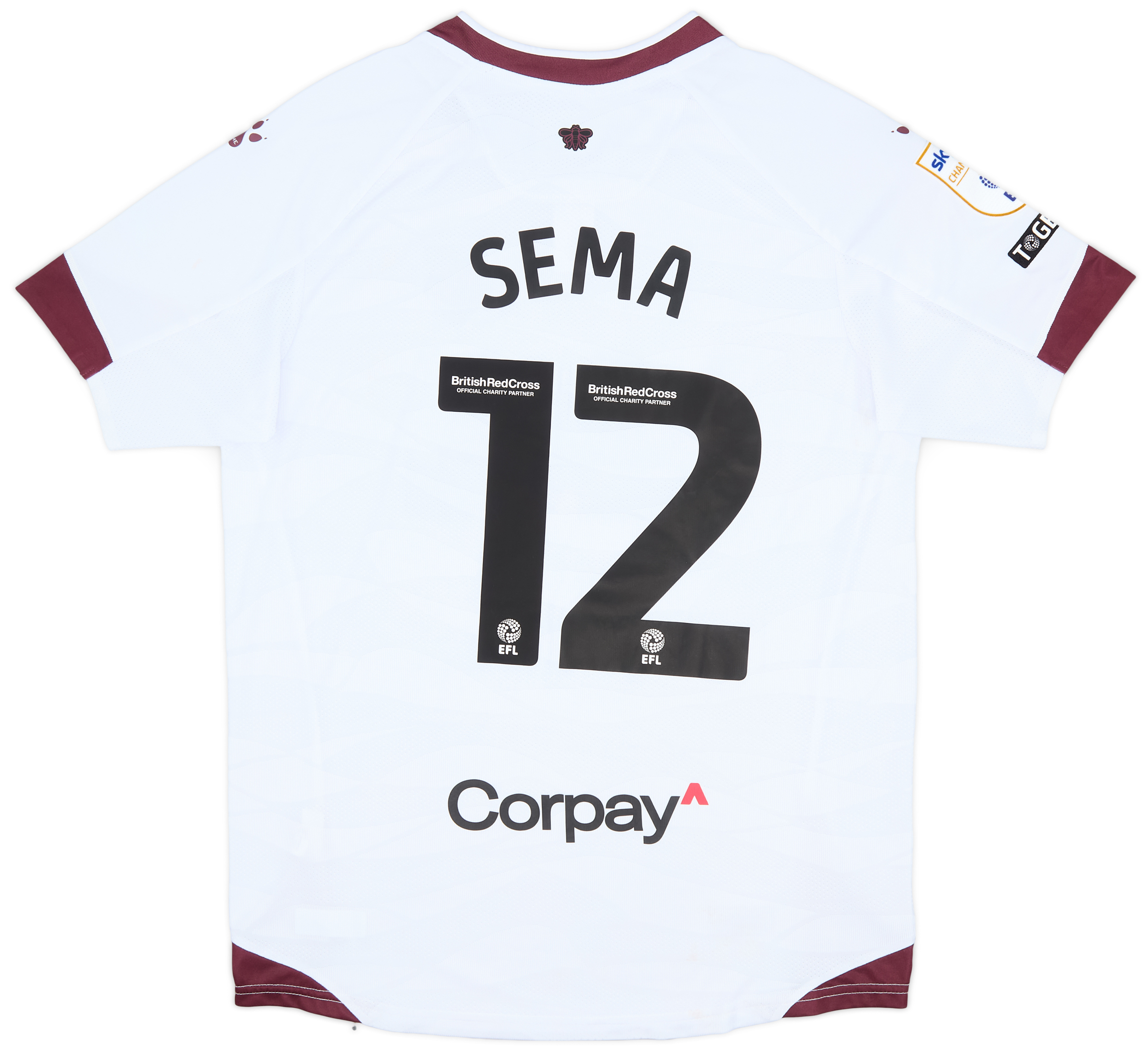 2023-24 Watford Match Issue Away Shirt Sema #12