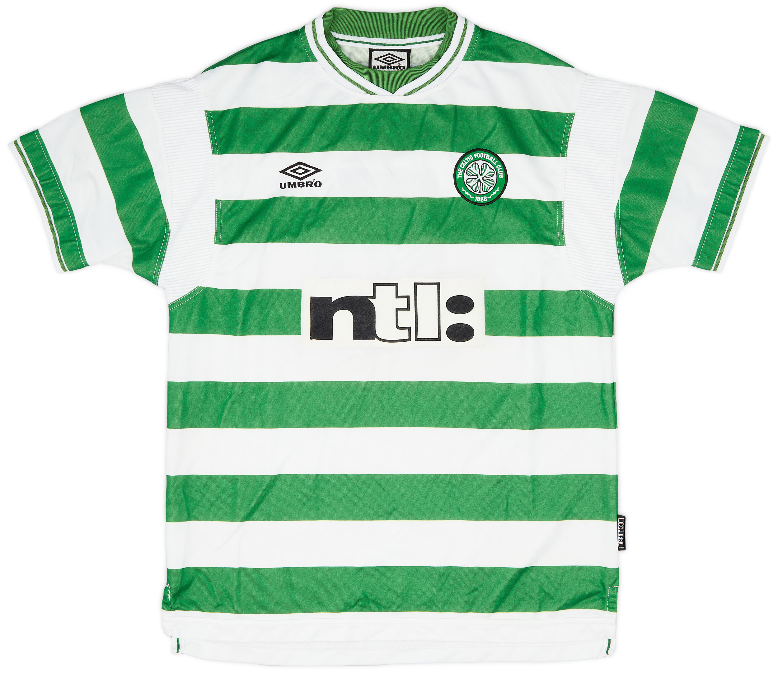 1999-01 Celtic Home Shirt Larsson #7 - 9/10 - (L)