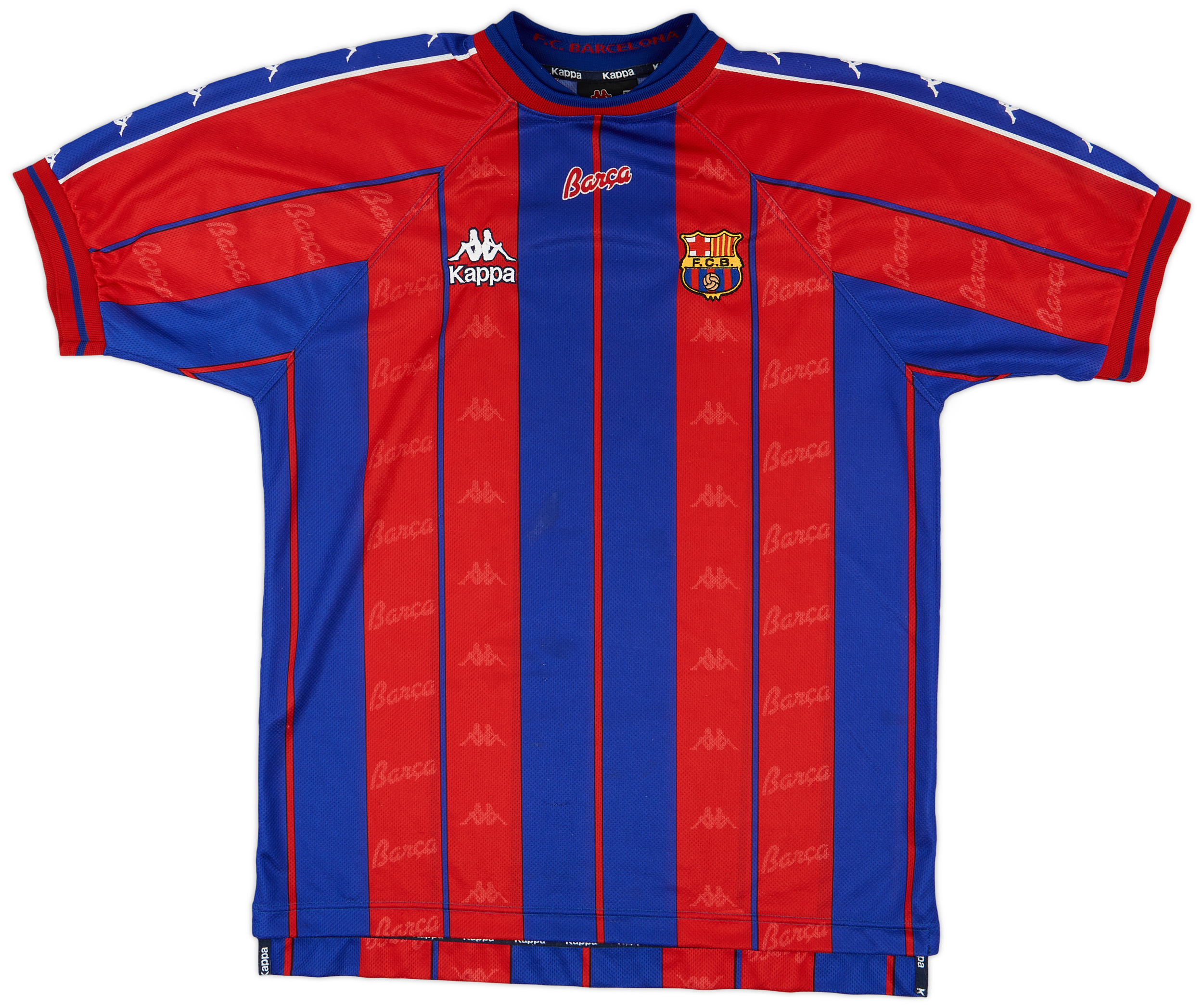 1997-98 Barcelona Home Shirt - 8/10 - (XL)