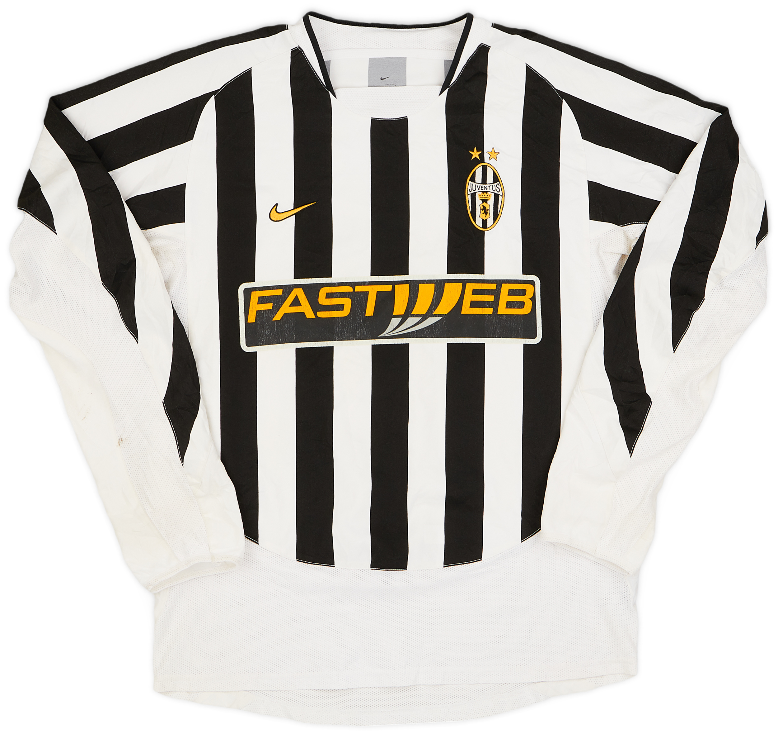 難ありJUVENTUS DEL PIERO 10 ユニフォーム 2003-04 Juventus Home L/S Shirt Del Piero #10 - 7/10 - (S)