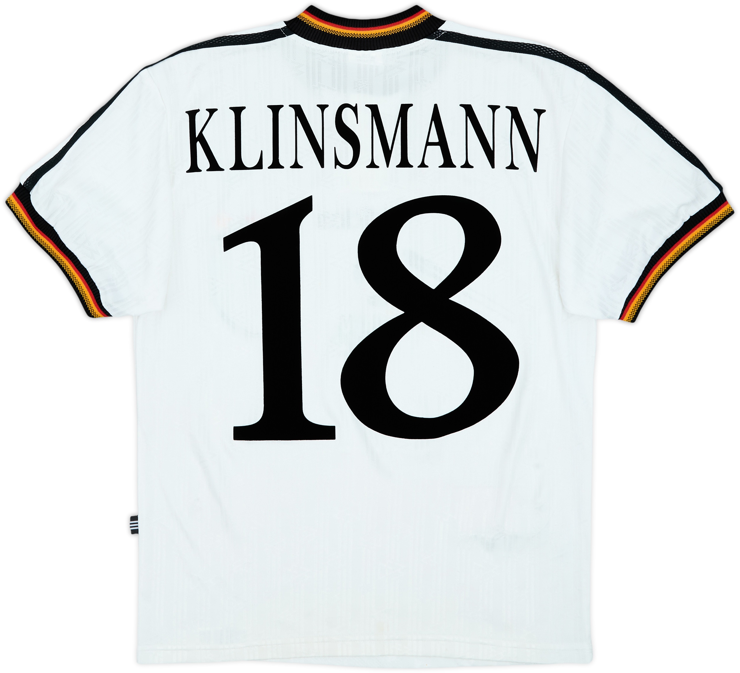 1996-98 Germany Home Shirt Klinsmann #18 - 8/10 - (XL.Boys)