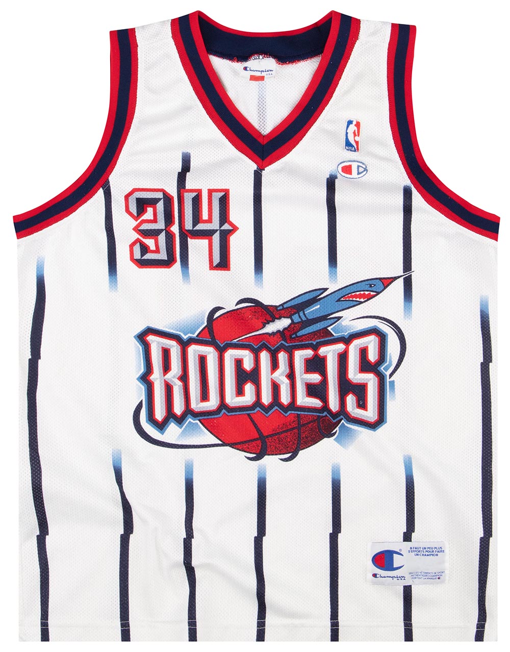 1995-01 Houston Rockets Olajuwon #34 Champion Jersey (Home) XXL