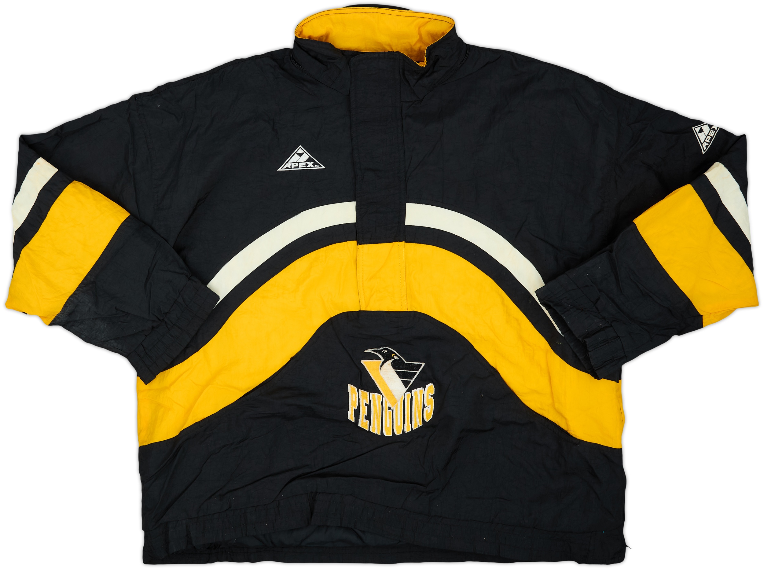 1990s Pittsburgh Penguins Apex One 1/2 Zip Rain Coat - 4/10 - (XL)