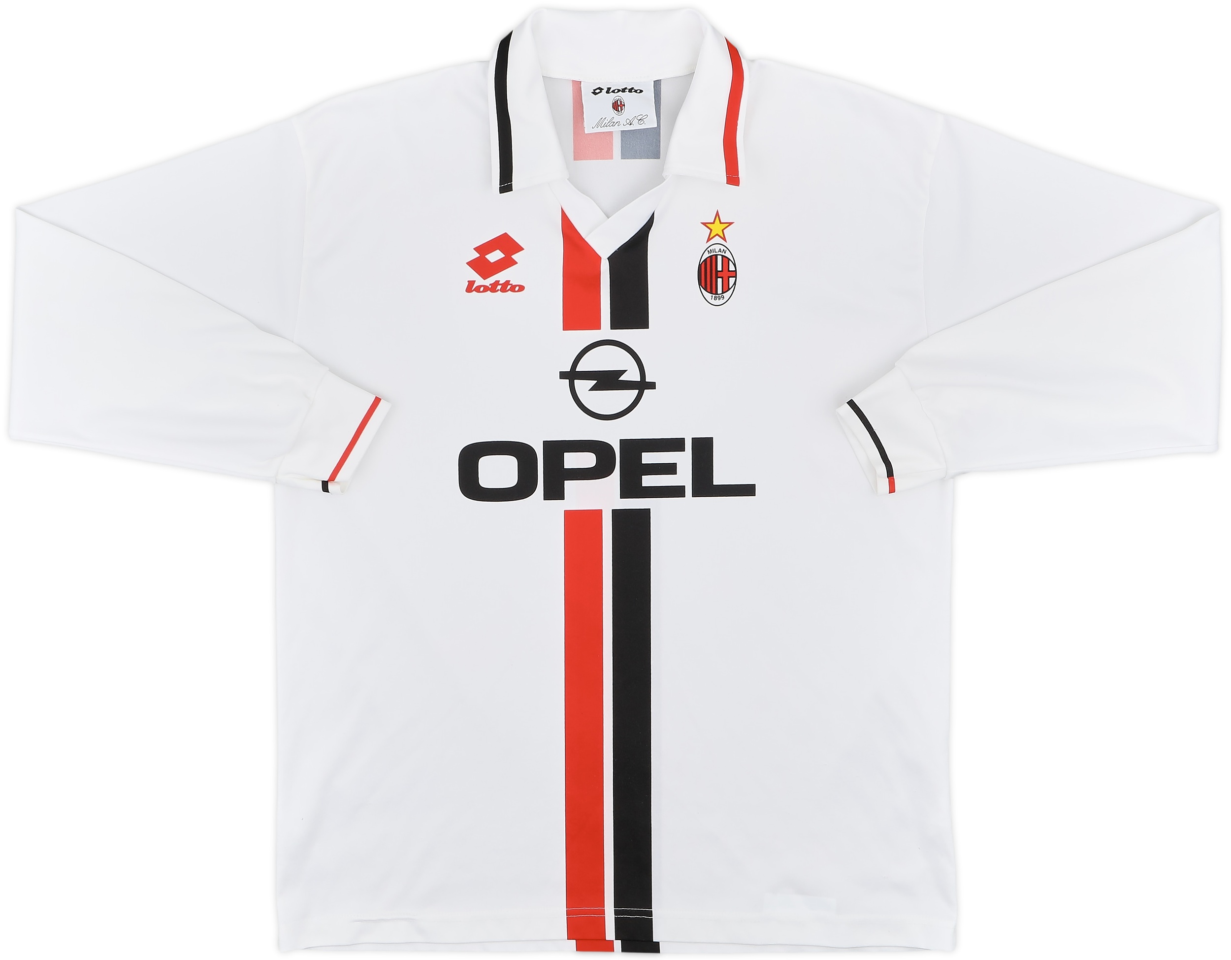 1995-96 AC Milan Basic Away L/S Shirt - 8/10 - (XL.Boys)